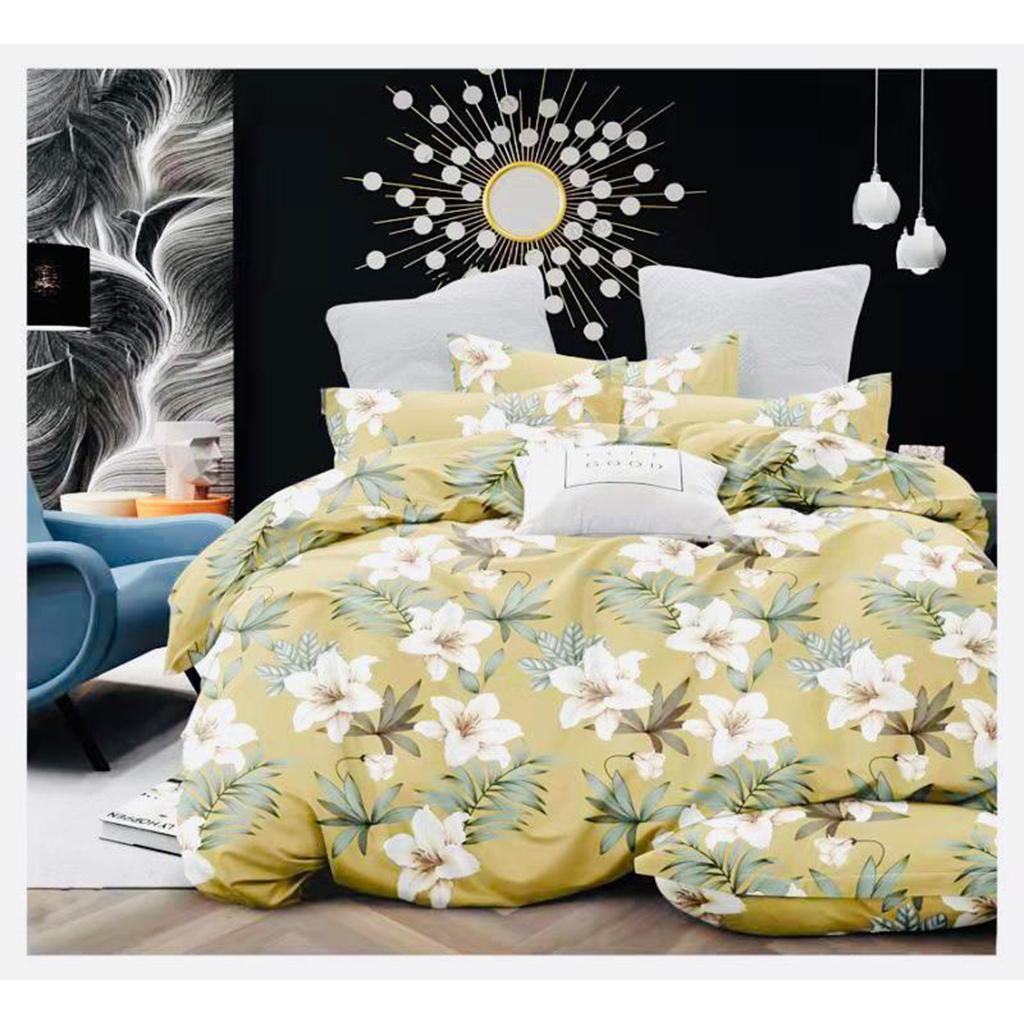 Set of 5 Home kraft Floral Printed Double bedsheet with 10 Pillow Covers Multicolor
