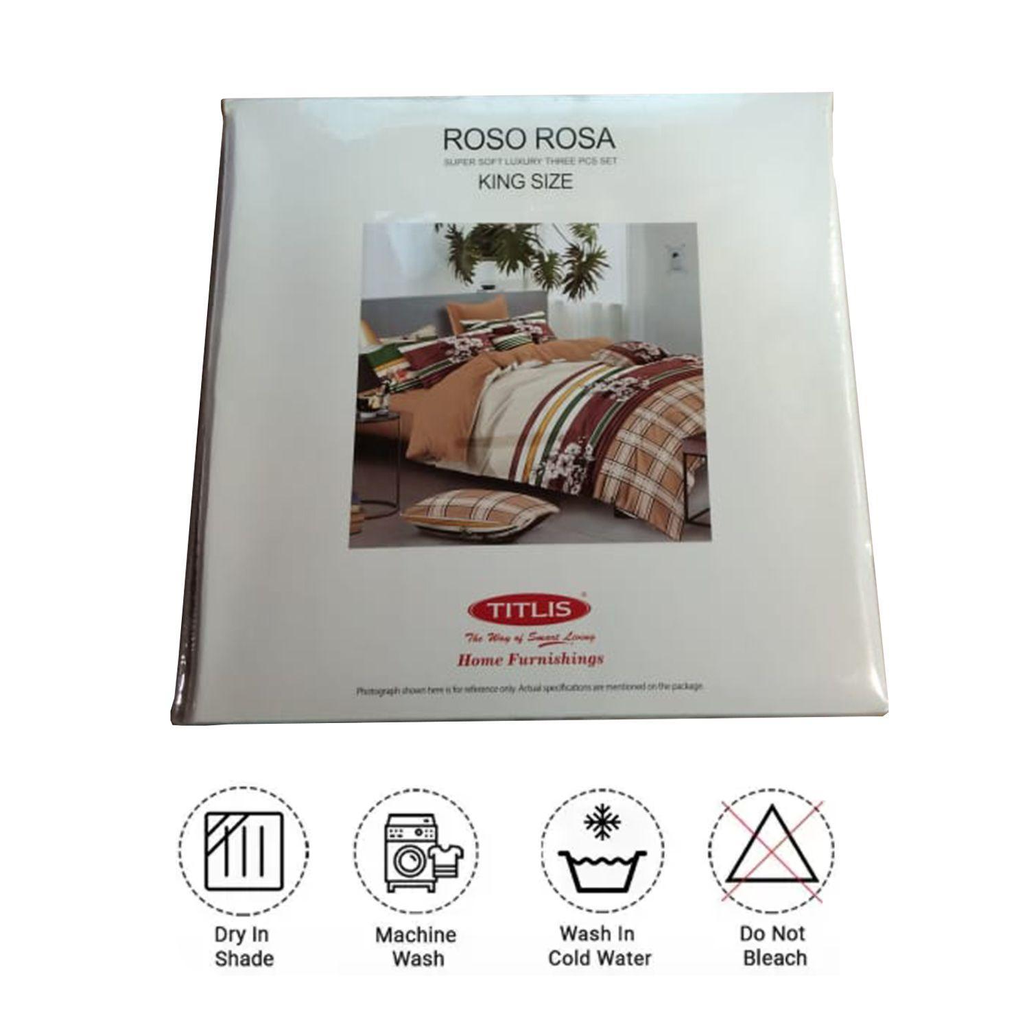 Rosa Rosa King Size bedsheet with 2 pillow cover