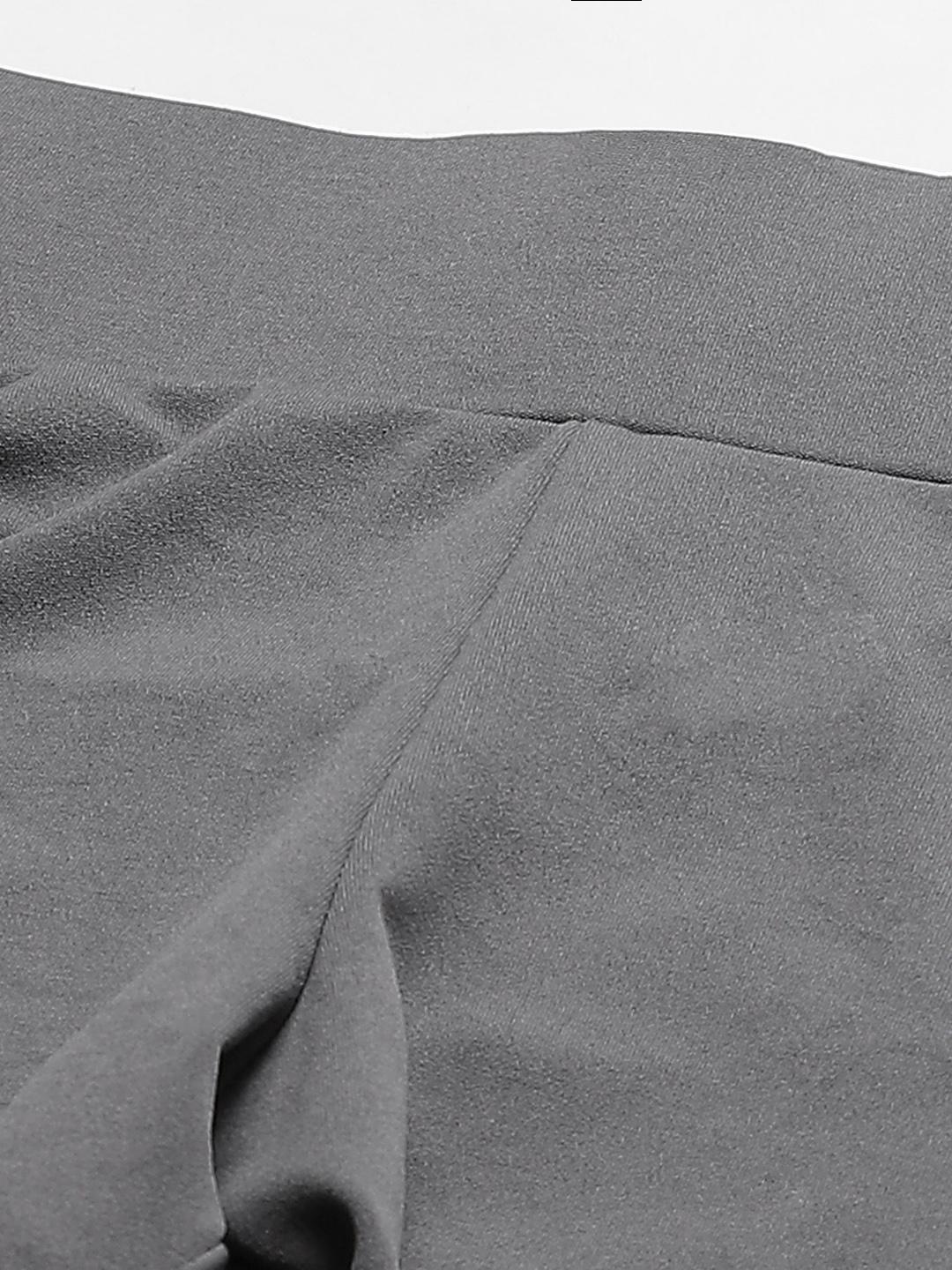 PICOT Women Grey Solid Tights with Mesh Detail
