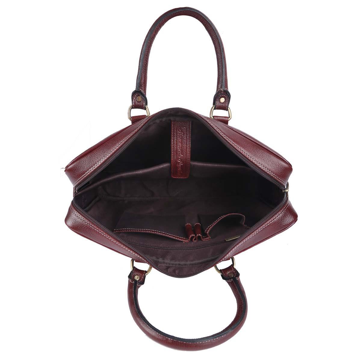 Hammonds Flycatcher Genuine Leather Brown Laptop Messenger Bag