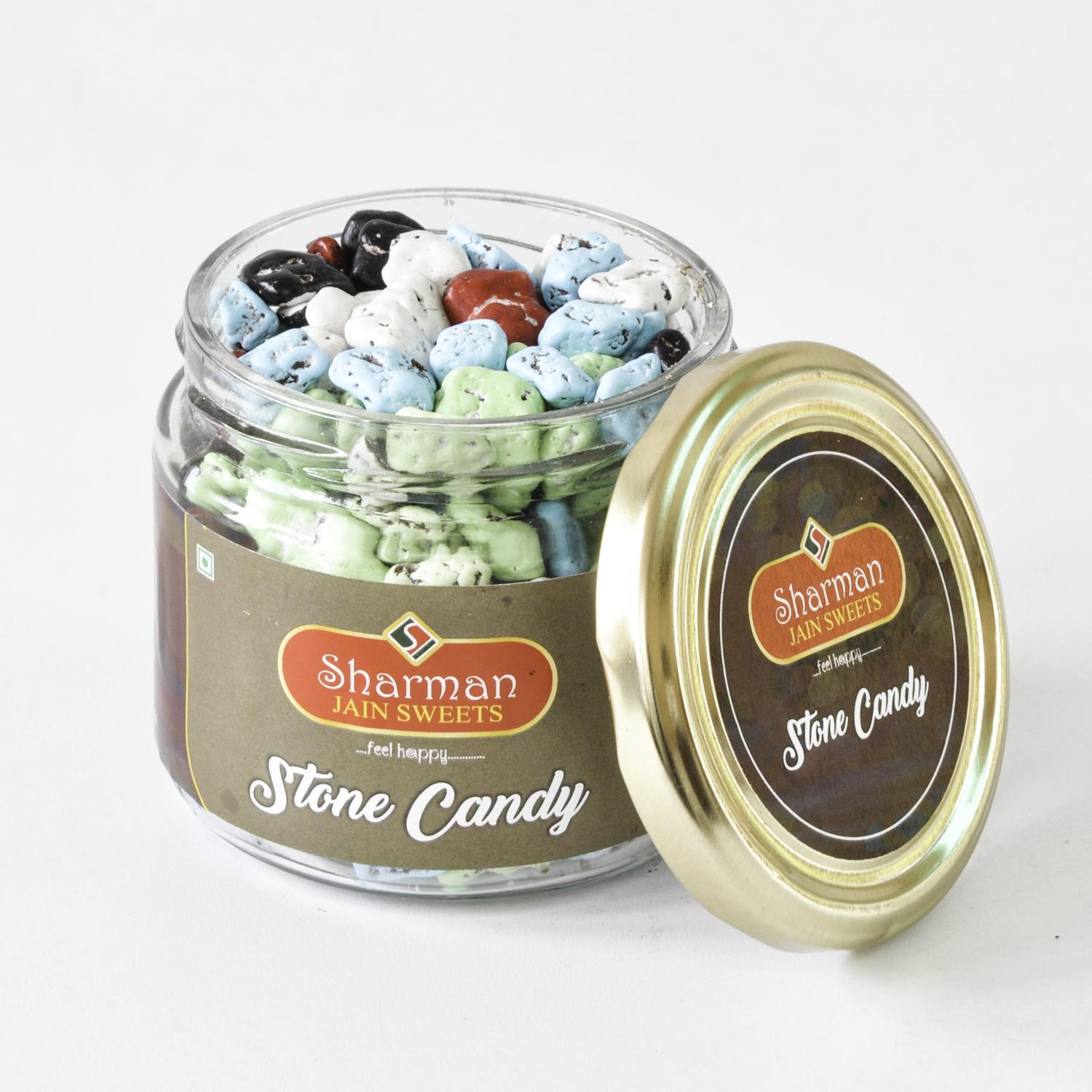 Sharman Jain Sweets Stone Candy & Dark Chocolate Puff - Combo Pack
