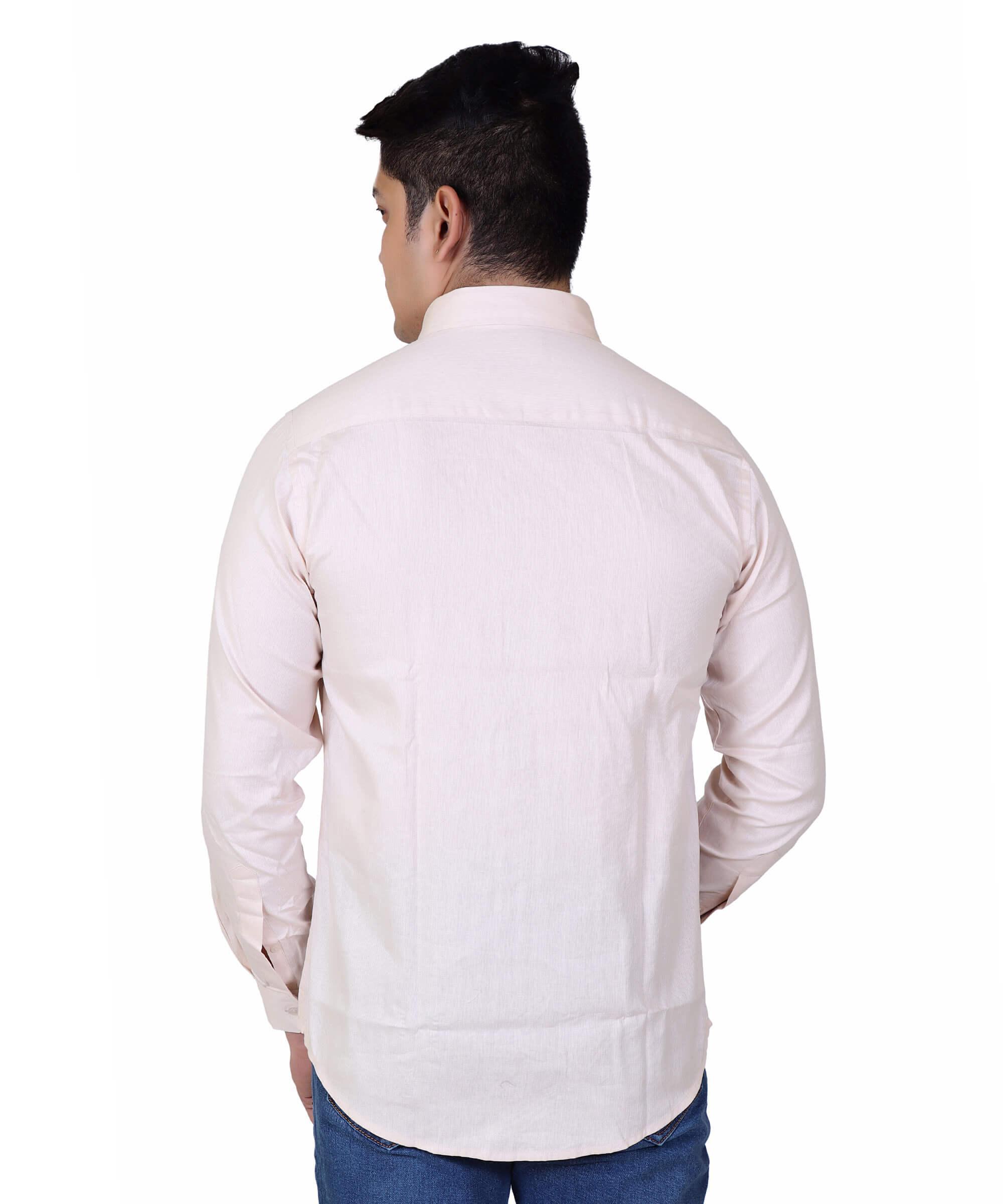 Men Shirt Full Sleeve – SOLID BEIGE