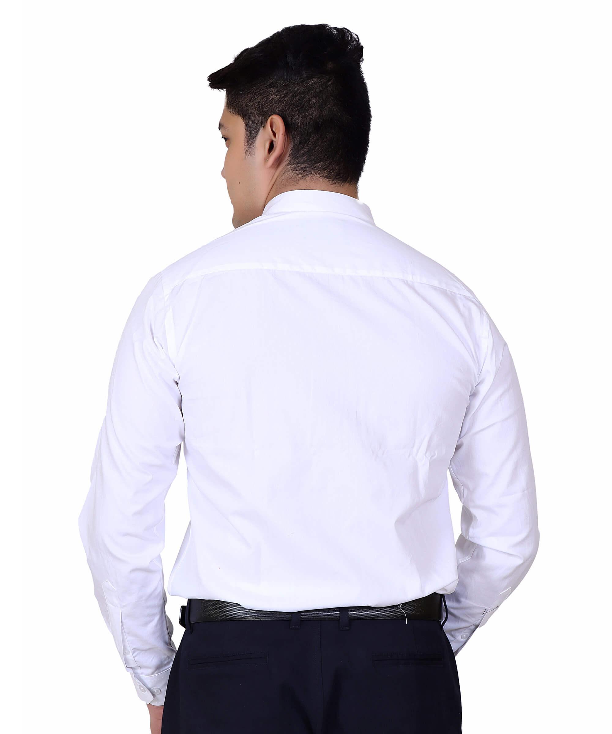 Men Shirt Full Sleeve – SOLID WHITE