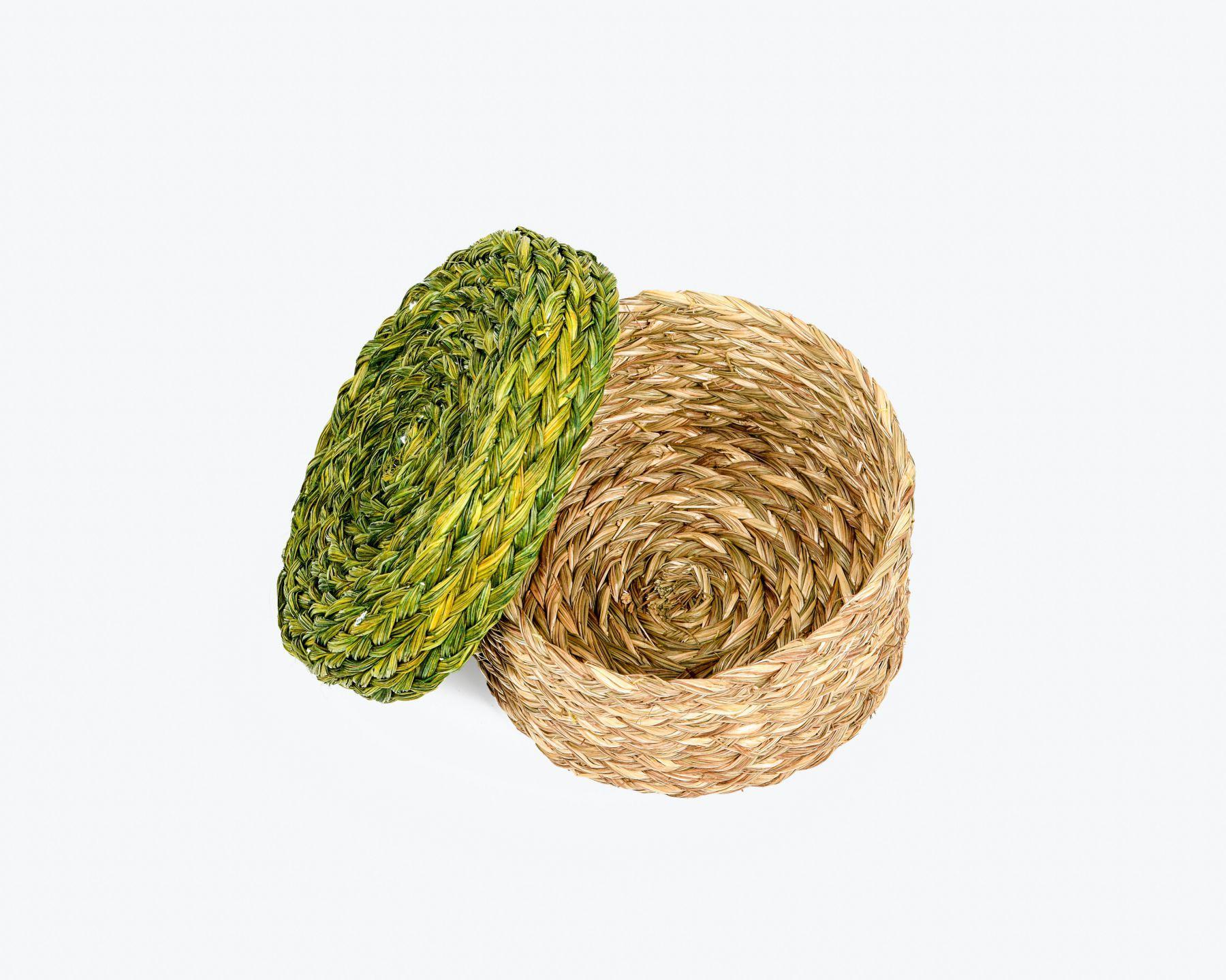 Handmade Braided Sabaii Grass Storage Box (set of 3)