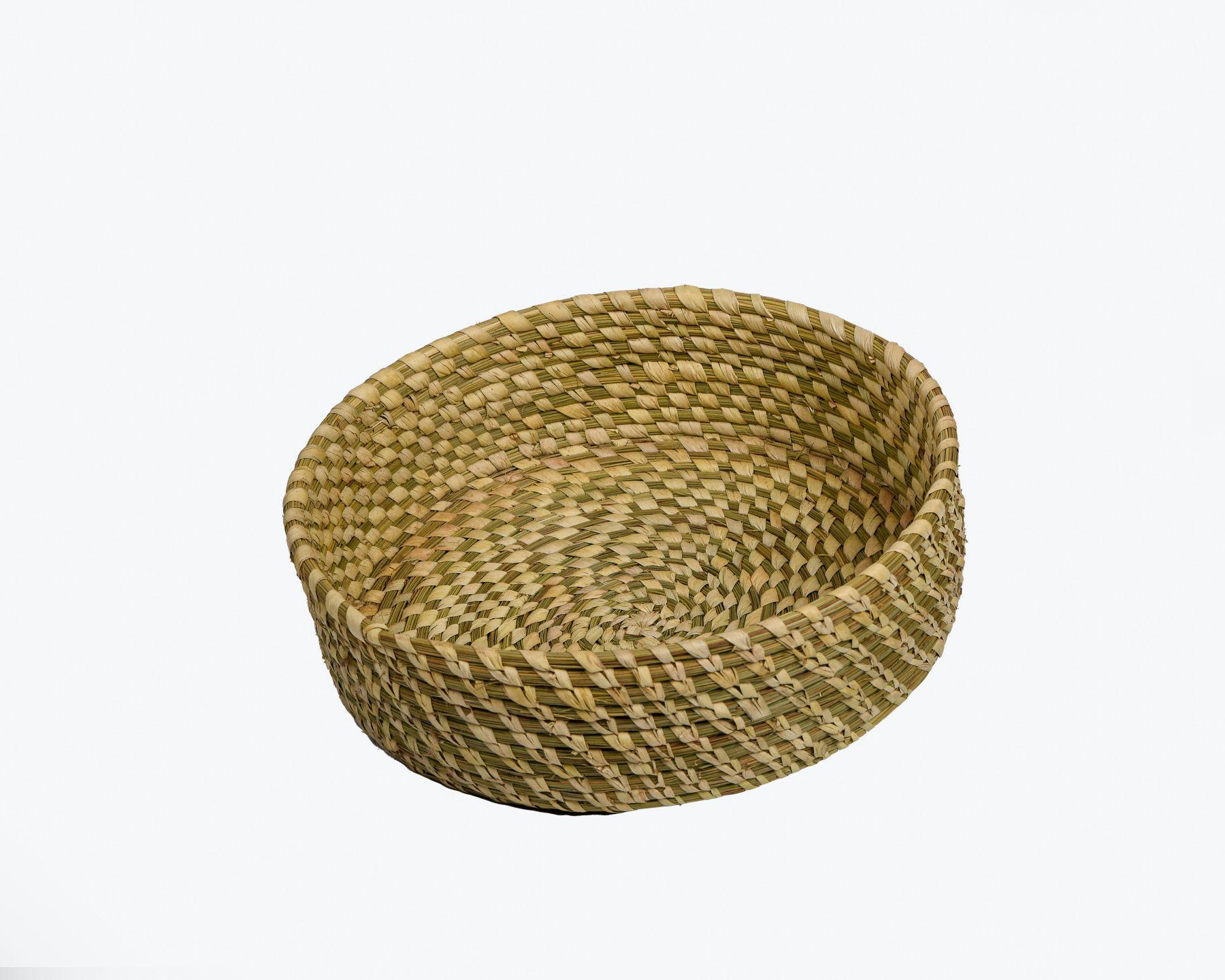 Handmade Braided SABAII GRASS ROUND MULTI- UTILITY BASKET