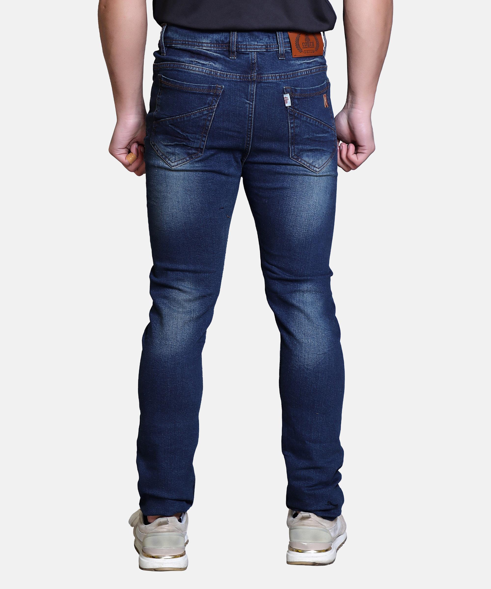 Men Regular Jeans Yellow Tint
