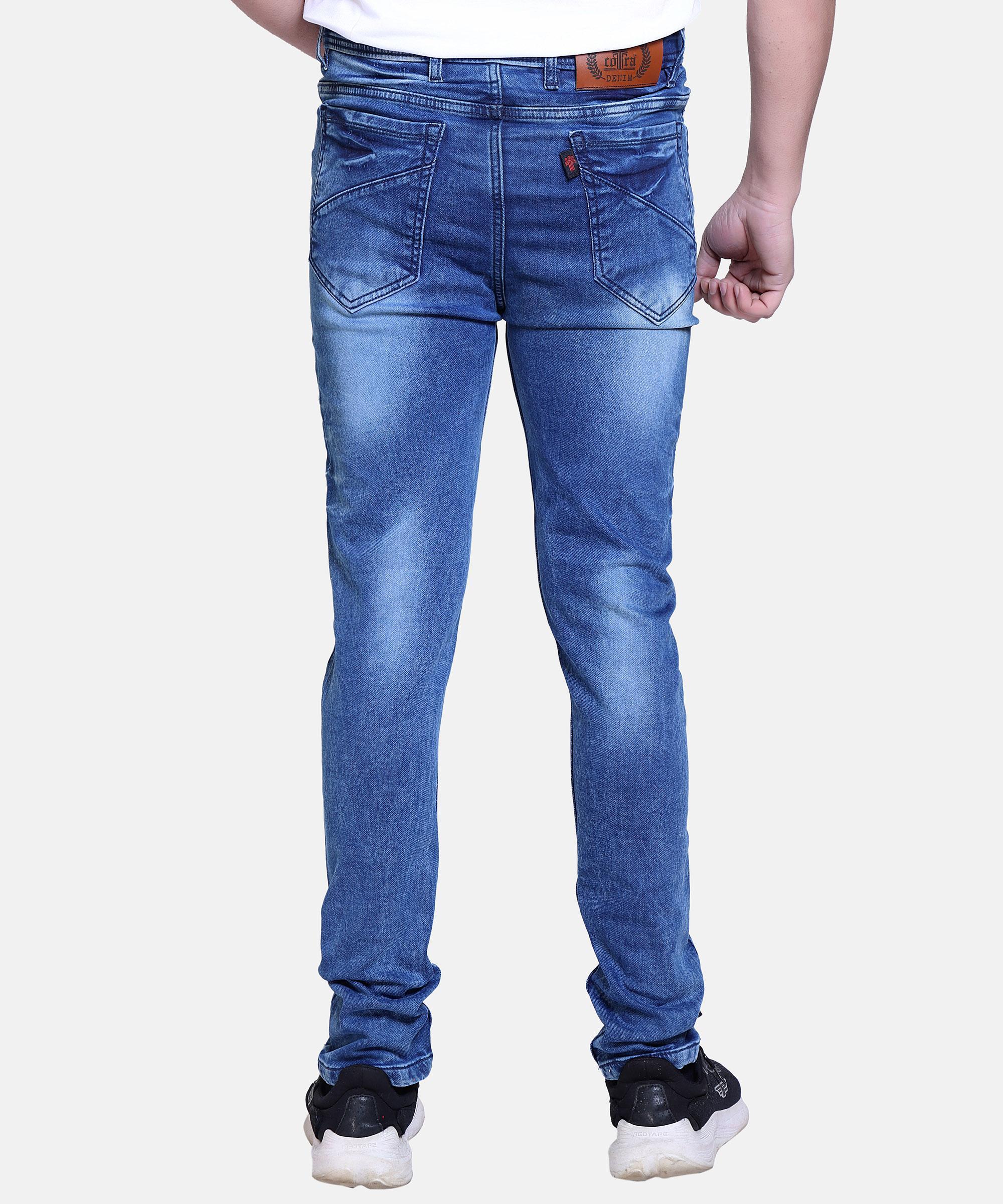 Men Regular Jeans Hard Wash-Dark Blue