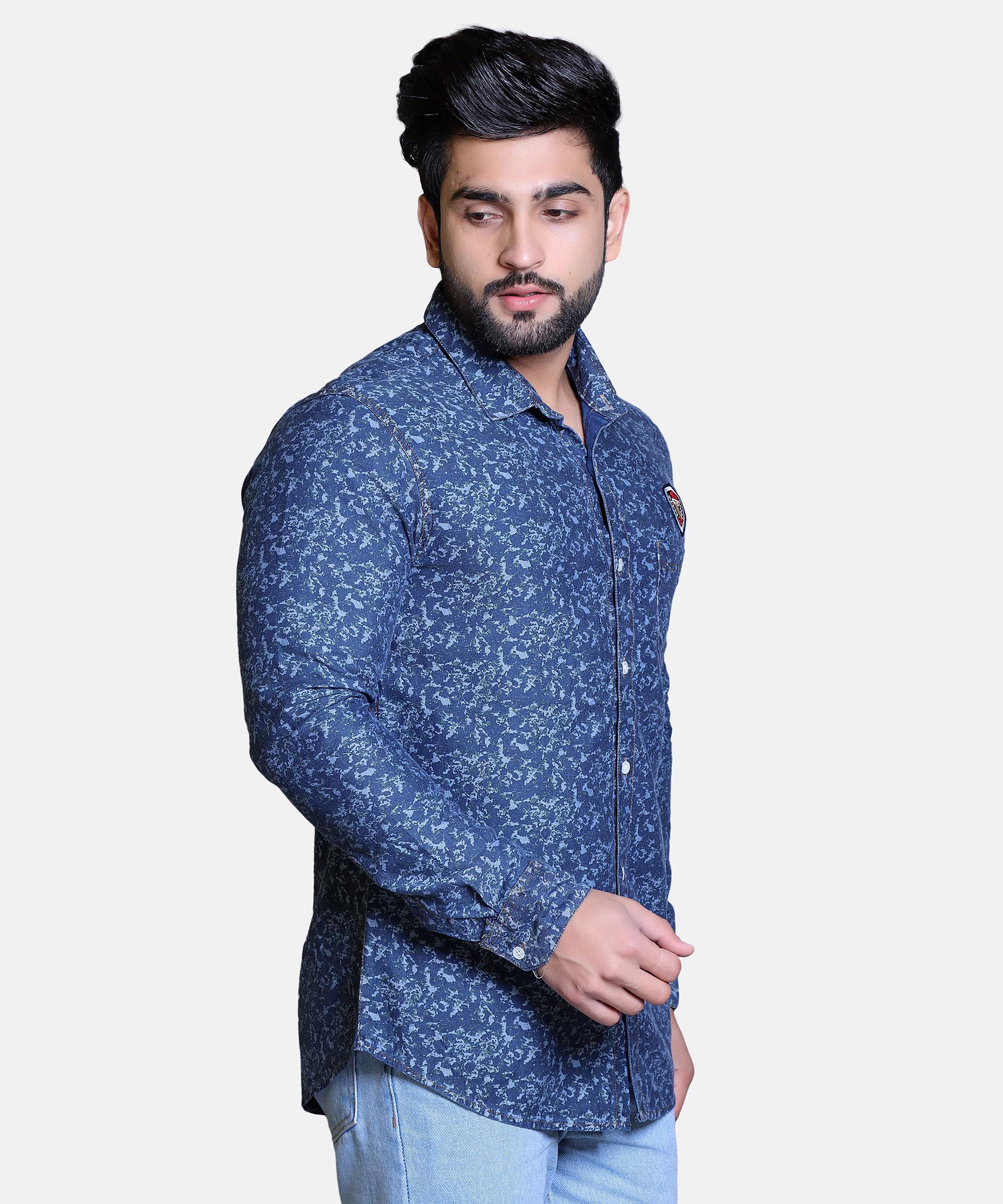 Men Shirt Full Sleeve – BLUE