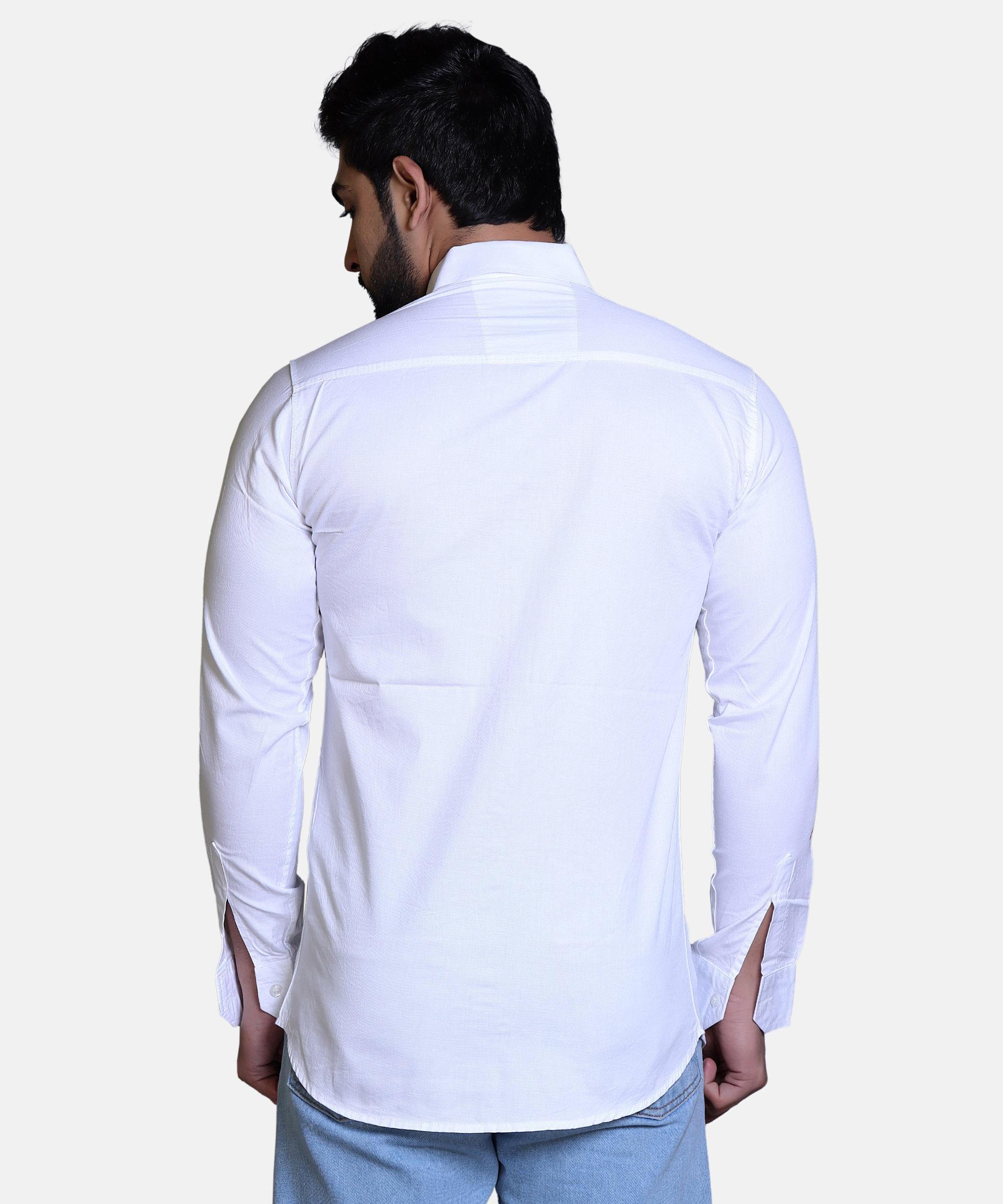 Men Shirt Full Sleeve –WHITE