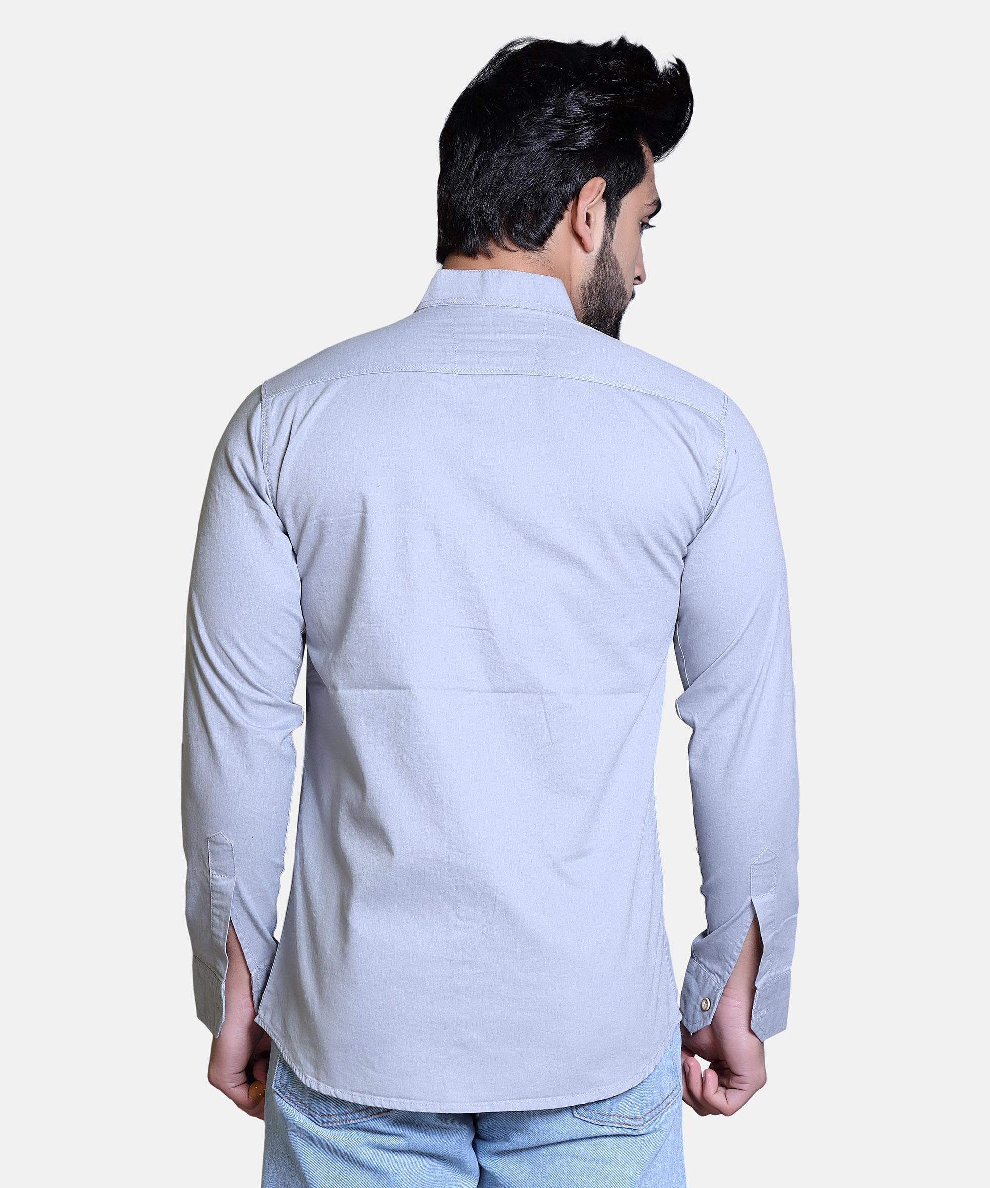 Men Shirt Full Sleeve – LIGHT GREY