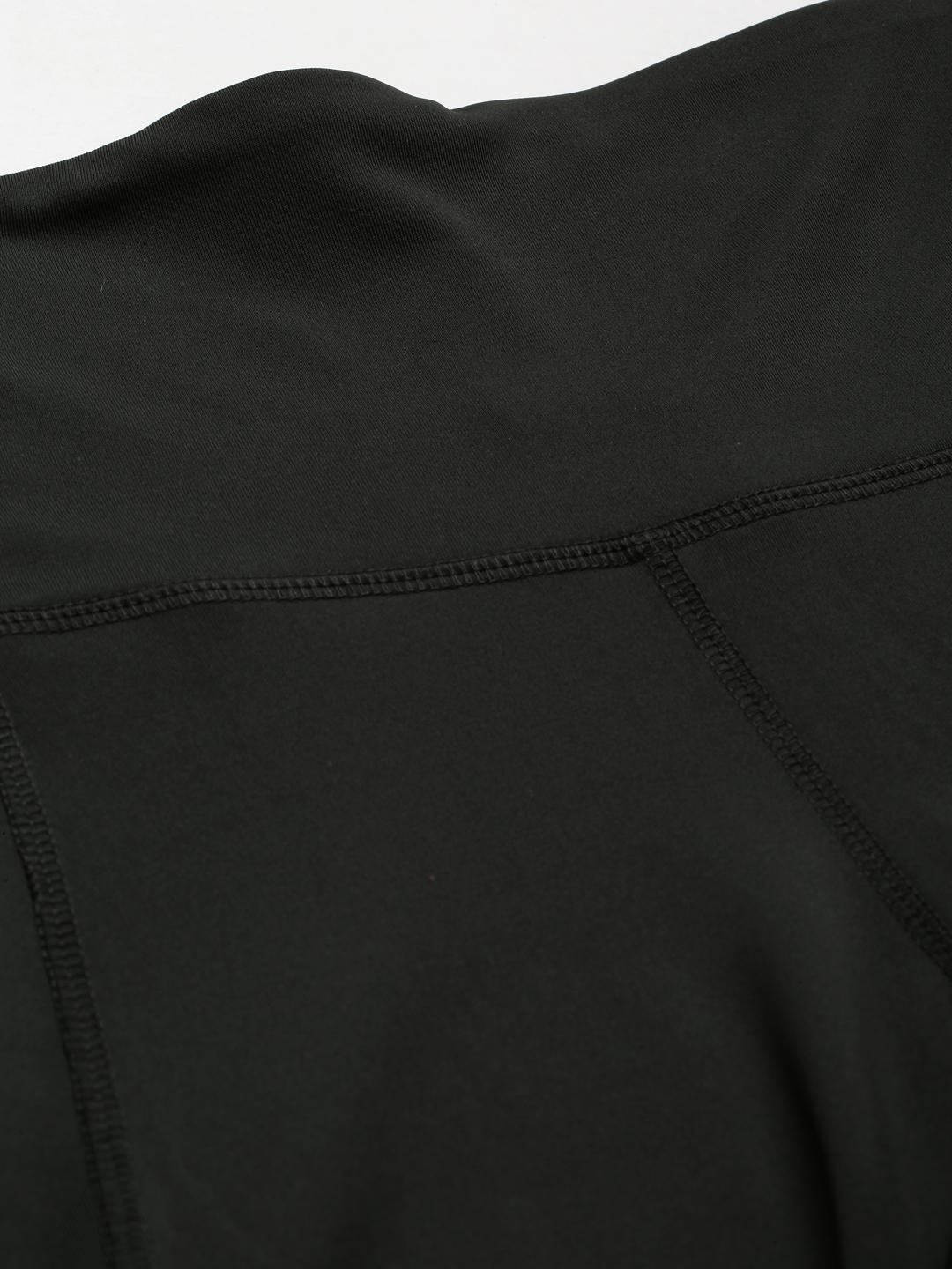 Women Olive Active Wear Capris