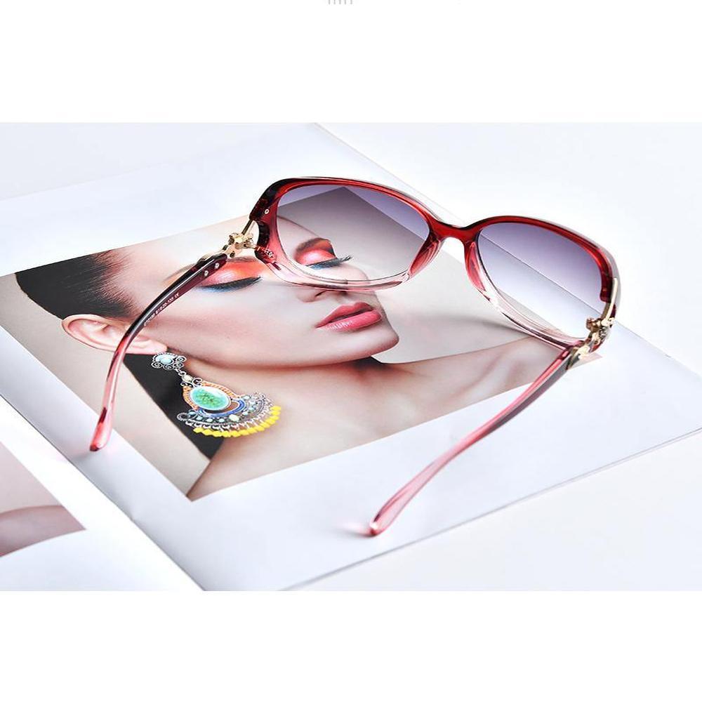 XIMI VOGUE™ Simple retro small box sunglasses - wine red