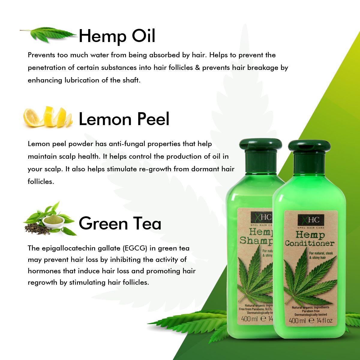 Xpel Marketing Hemp Shampoo & Conditioner With Organic Hemp Seed Oil to Prevent Hair Breakage & Dryness, For Moisturising, Refreshed, Natural, Sleek & Shiny Hair. Free From SLES, Parabens, Isothiazolinones