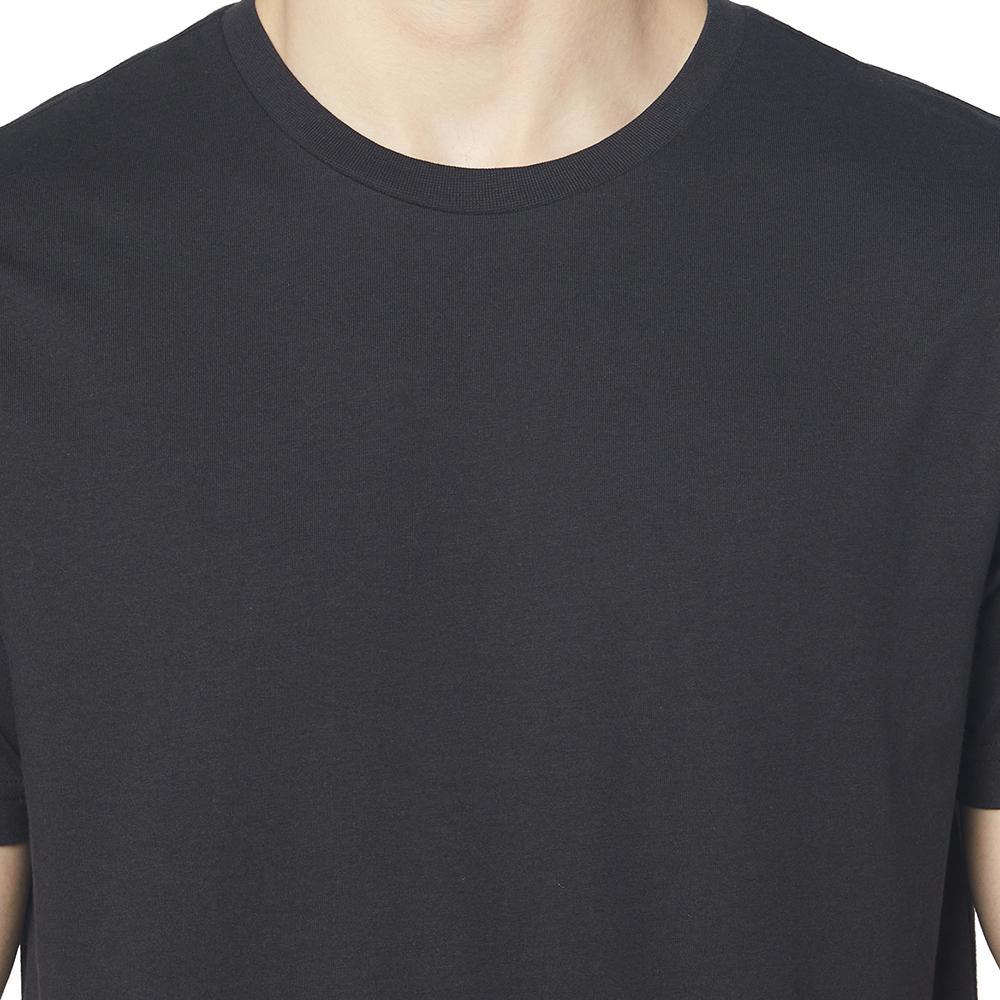 Picot Solid Men Round Neck Tshirt