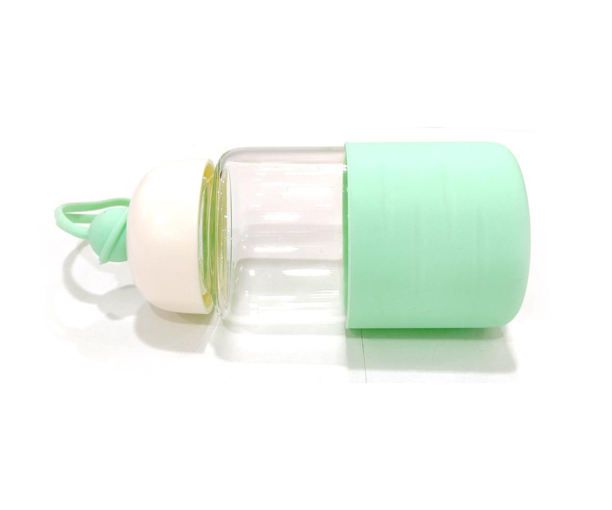 Glass Water Bottle with Carrying Strap  300ML