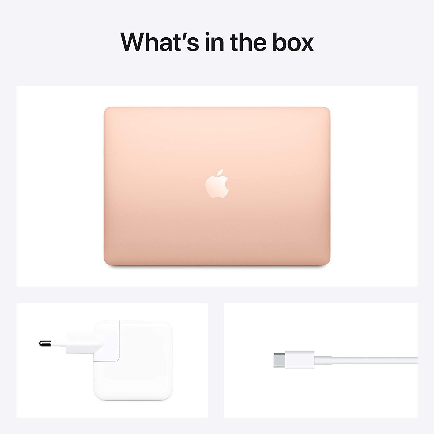 Apple MacBook Air (Apple M1 chip with 8‑core CPU and 8‑core GPU, 8GB RAM, 512GB SSD) - Gold