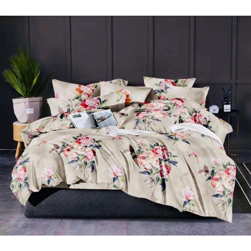 Set Of 5 Home kraft Floral Printed Double bedsheet with 10 Pillow Covers