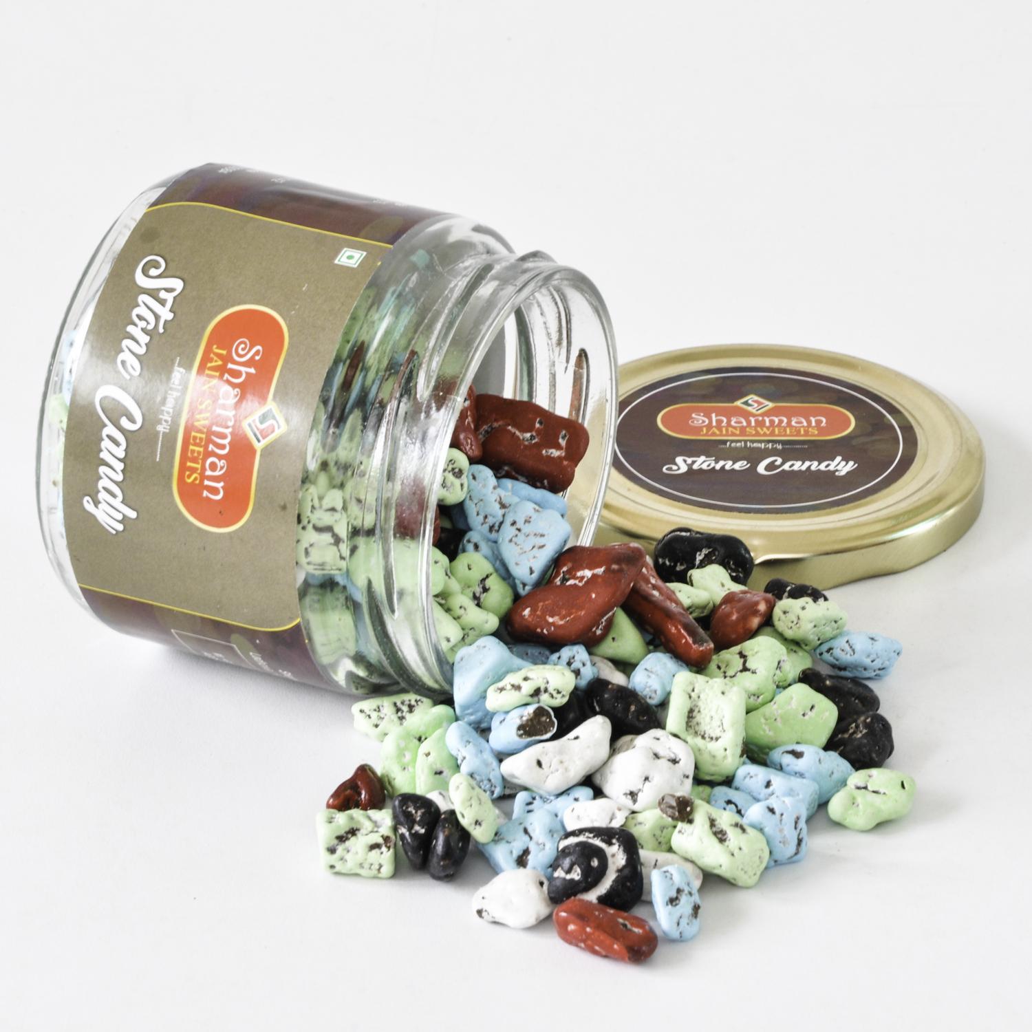 Sharman Jain Sweets Stone Candy & Dark Chocolate Puff - Combo Pack