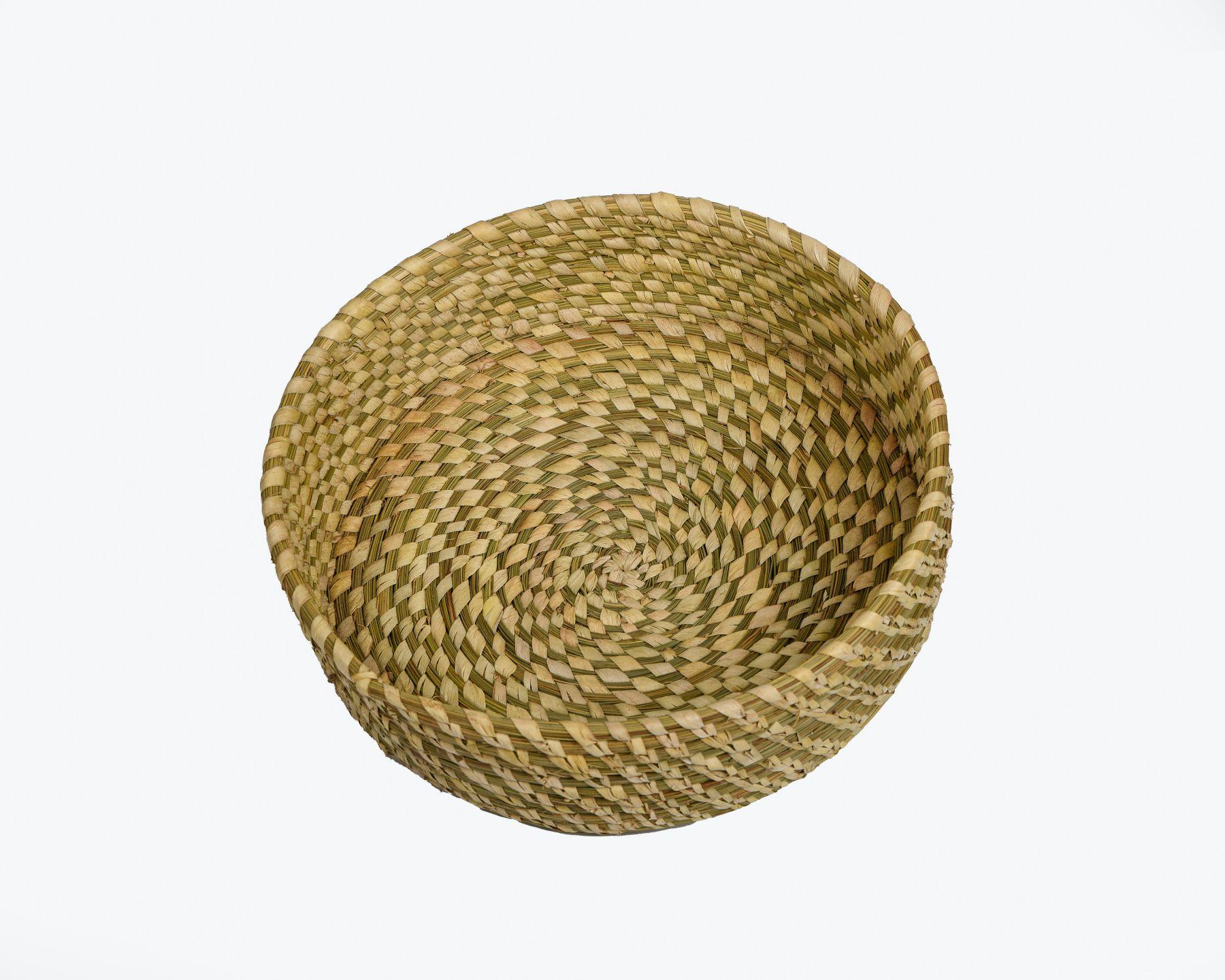 Handmade Braided SABAII GRASS ROUND MULTI- UTILITY BASKET
