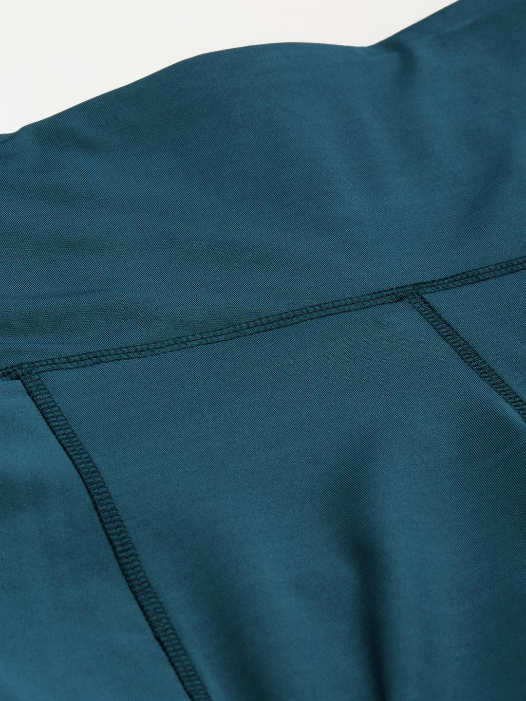 Women Teal Active Wear Capris