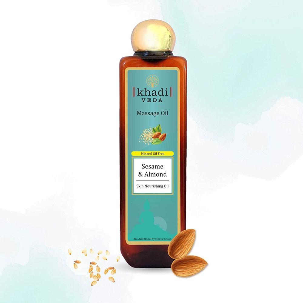 Khadi Veda Almond & Sesame Massage Oil - 200ml.