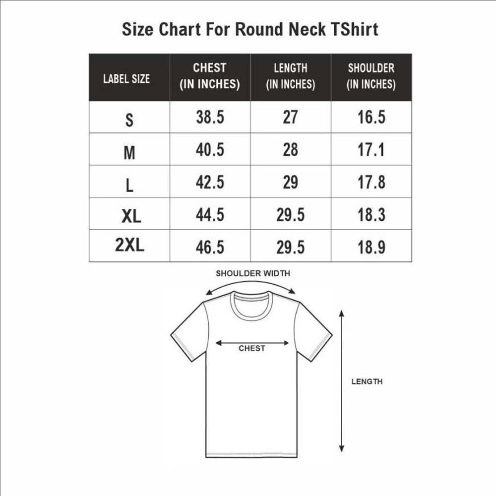 Picot Solid Men Round Neck Tshirt