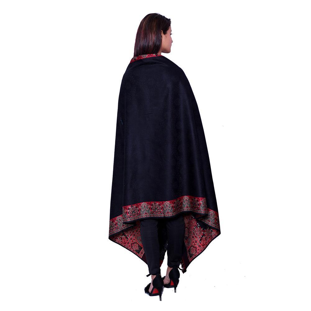 Stolr Women's  Acrylic Black Shawl Wrap for Women Size L40*W80