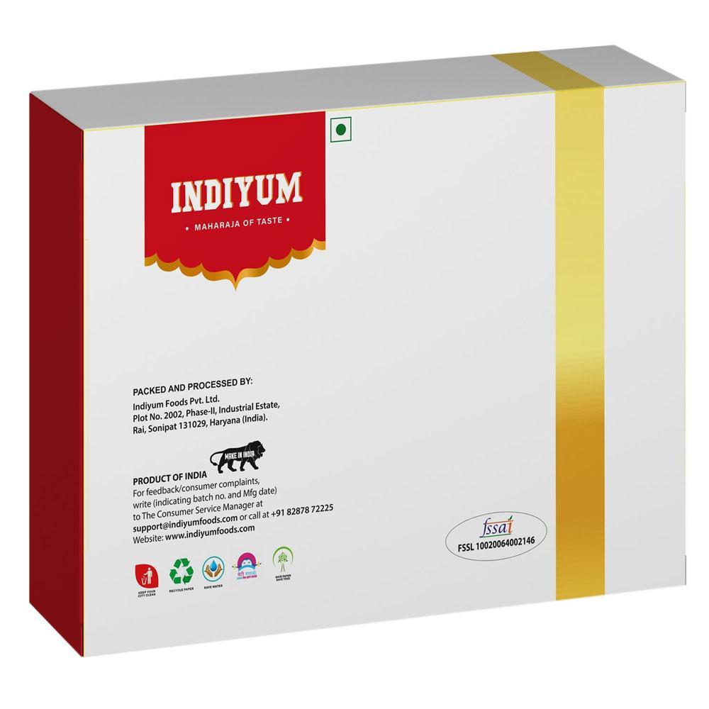Indiyum Rakhi Sweet Combo Gift Pack For Brother Sister Bhaiya Didi Bhai Bhen - Dhoda Barfi 200g Besan Laddu 200g Rakhi Roli Chawal