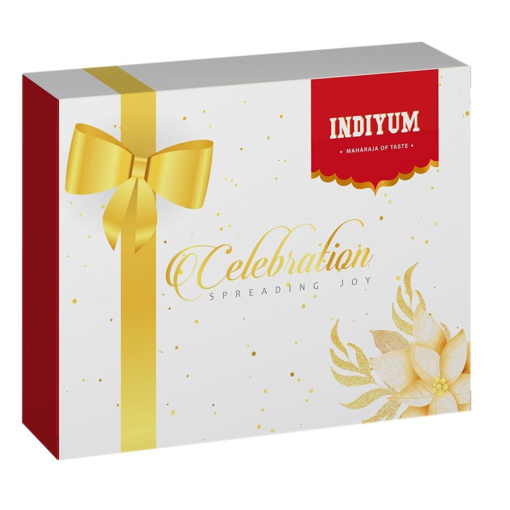 Indiyum Rakhi Sweet Combo Gift Pack For Bhaiya Bhabhi - Dhoda Barfi 200g Besan Laddu 200g Bhaiya Bhabhi Rakhi Roli Chawal