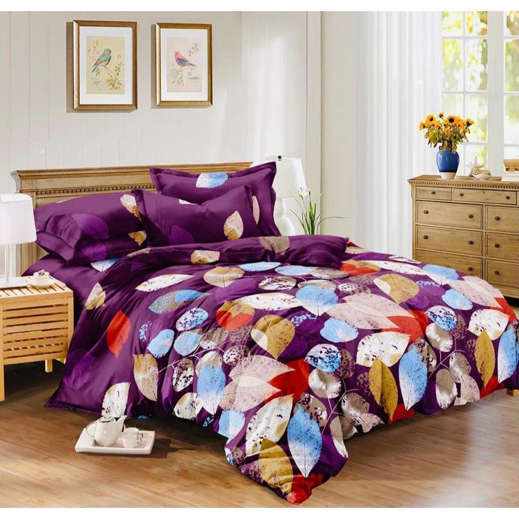 Set of 5 Home kraft Floral Printed Double bedsheet with 10 Pillow Covers Multicolor