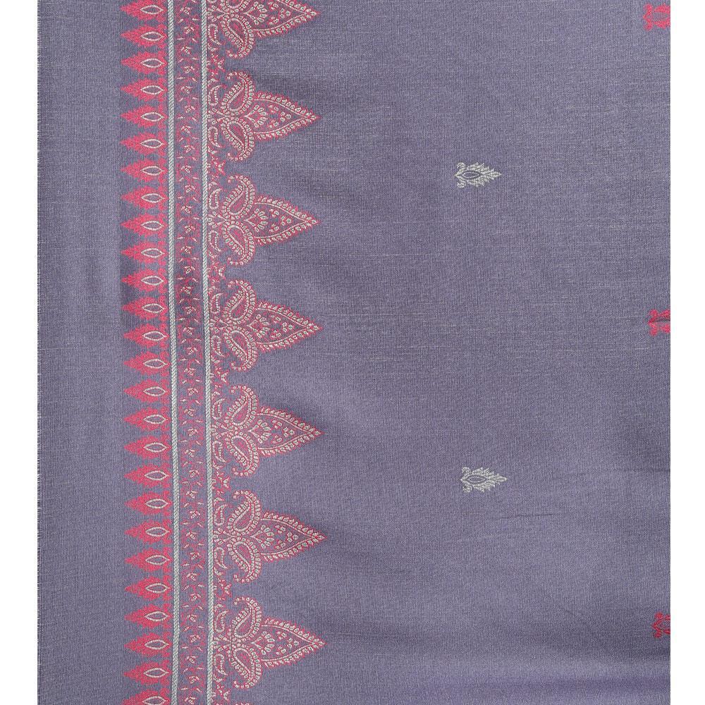 Hemkunt Fabrics Viscose Printed Unstitched Kurta & Palazzo Material (Dark Grey)