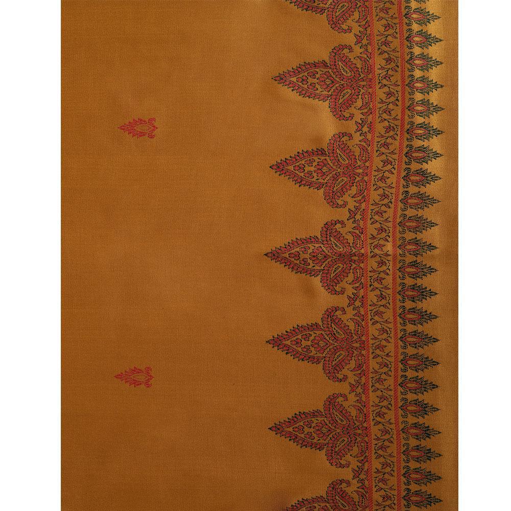 Hemkunt Fabrics Viscose Printed Unstitched Kurta & Palazzo Material (Mustard)