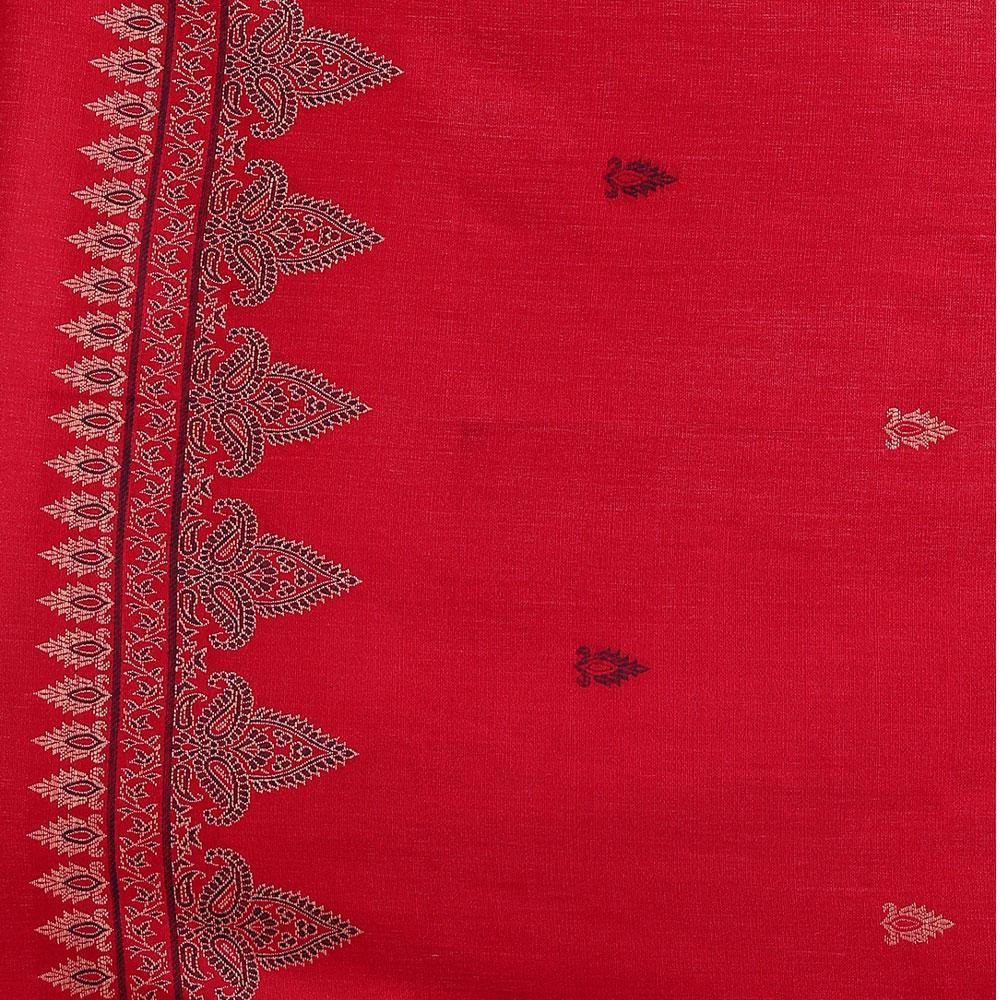 Hemkunt Fabrics Viscose Printed Unstitched Kurta & Palazzo Material (Red)