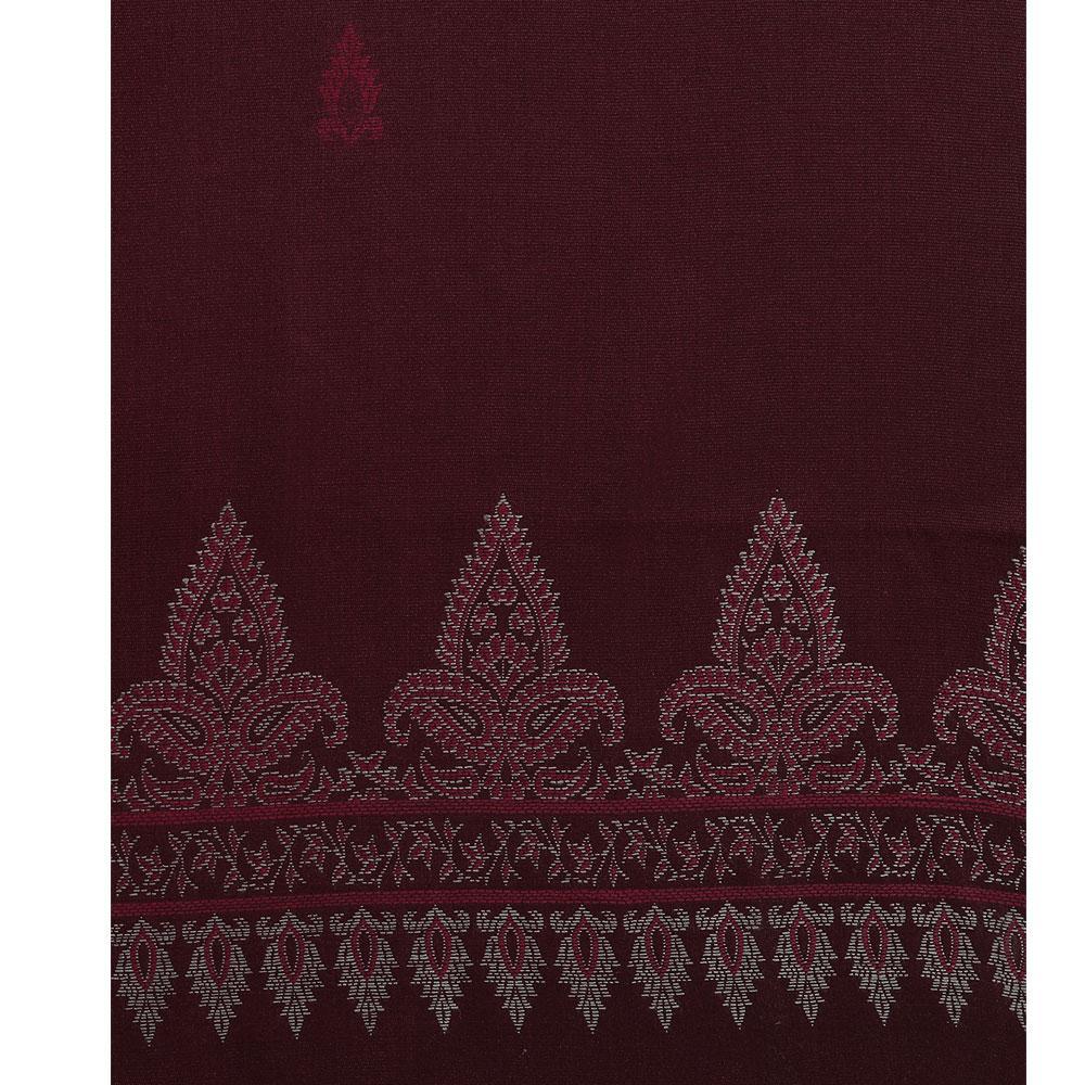 Hemkunt Fabrics Viscose Printed Unstitched Kurta & Palazzo Material (Wine)