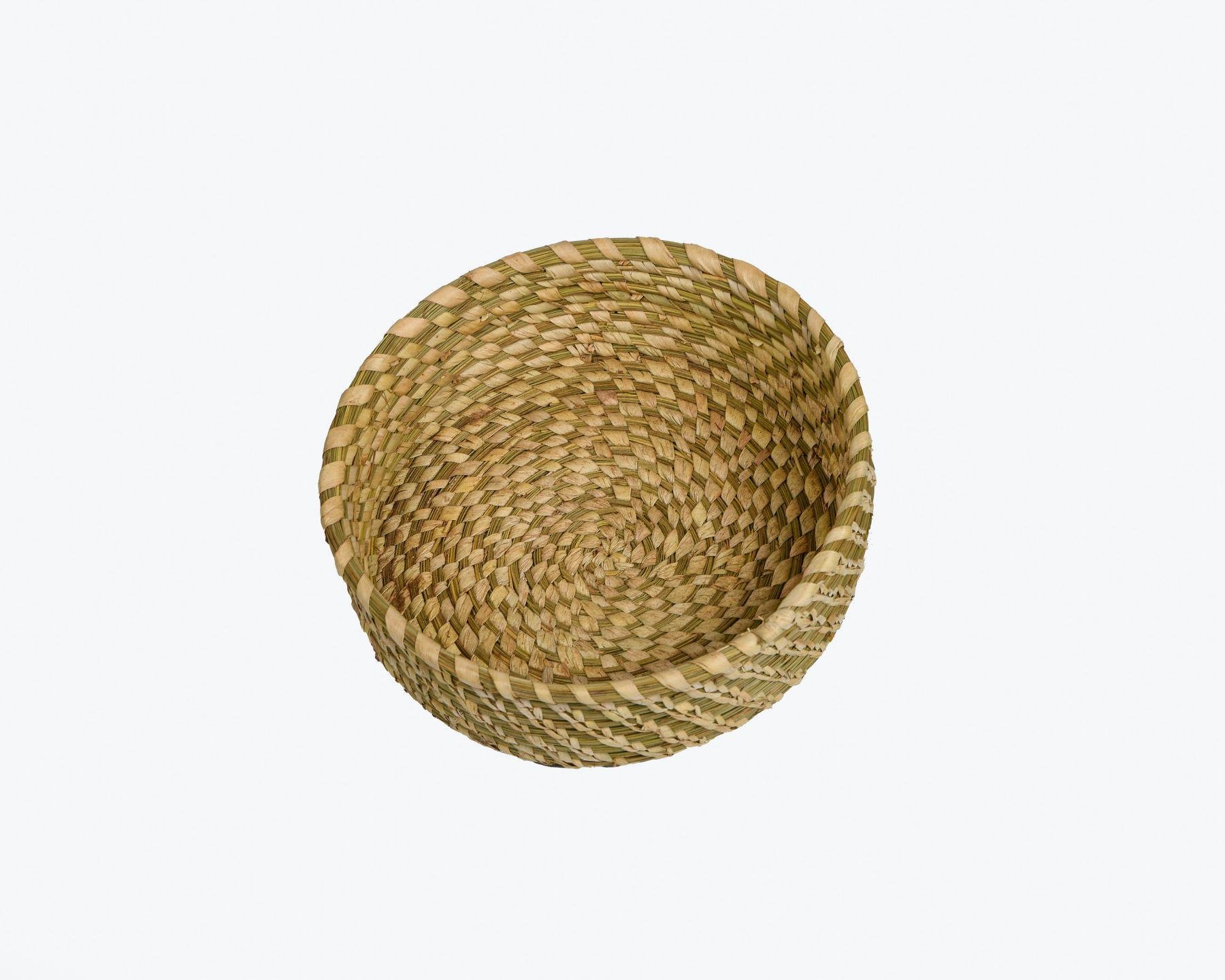 Handmade Braided SABAII GRASS ROUND MULTI- UTILITY BASKET