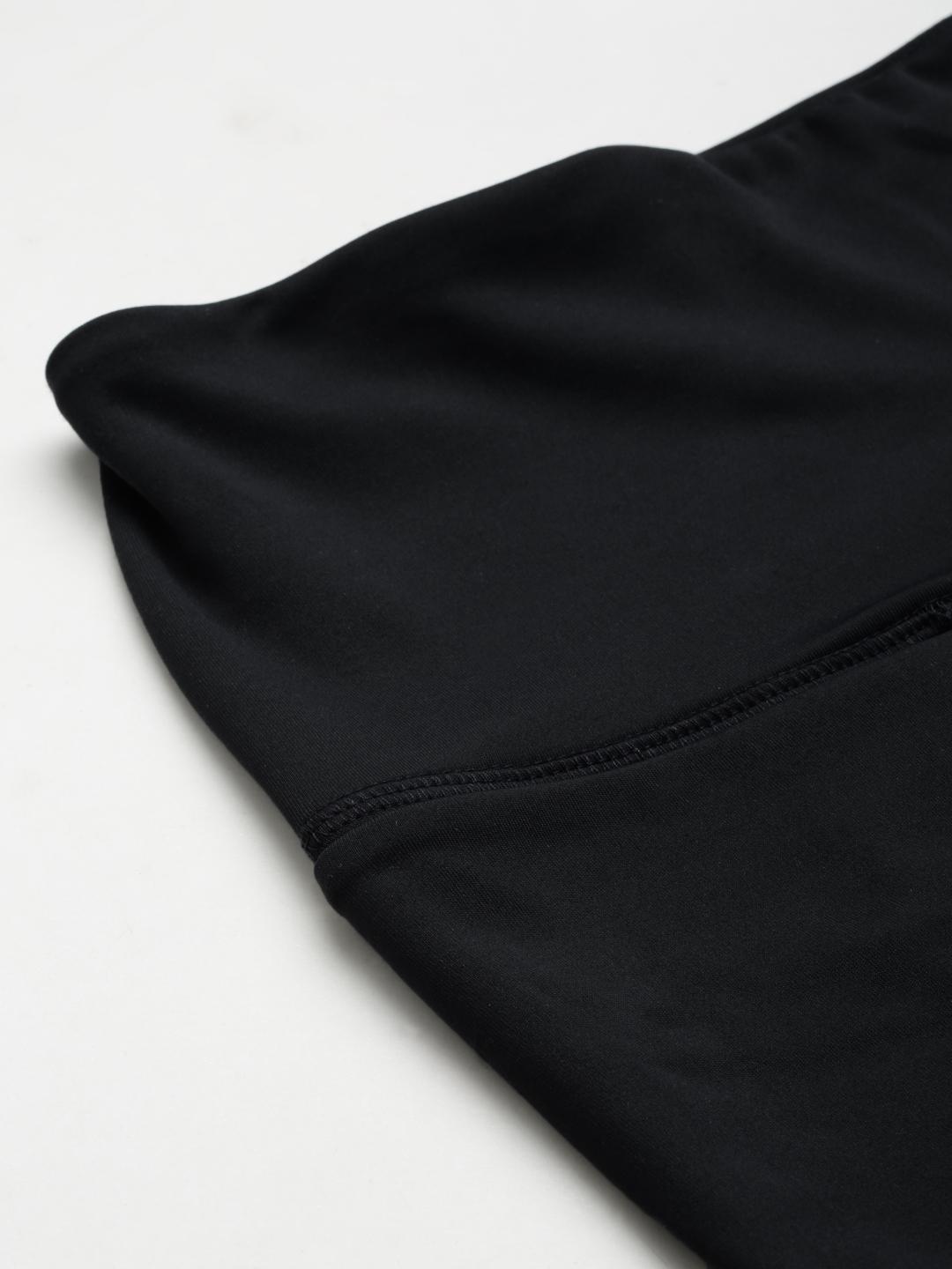 Women Dark Grey Skinny Fit High-Rise Gym Sports Shorts