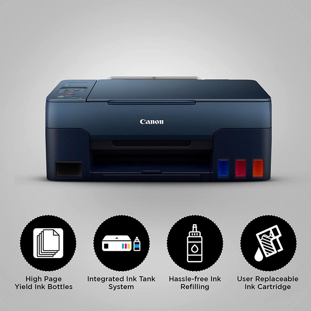 Canon PIXMA G2020 Mono/Colour, Print,Scan,Copy,High Volume Printing, 5.08cm LCD, User Replaceable Print Heads & Maintainence Cartridge