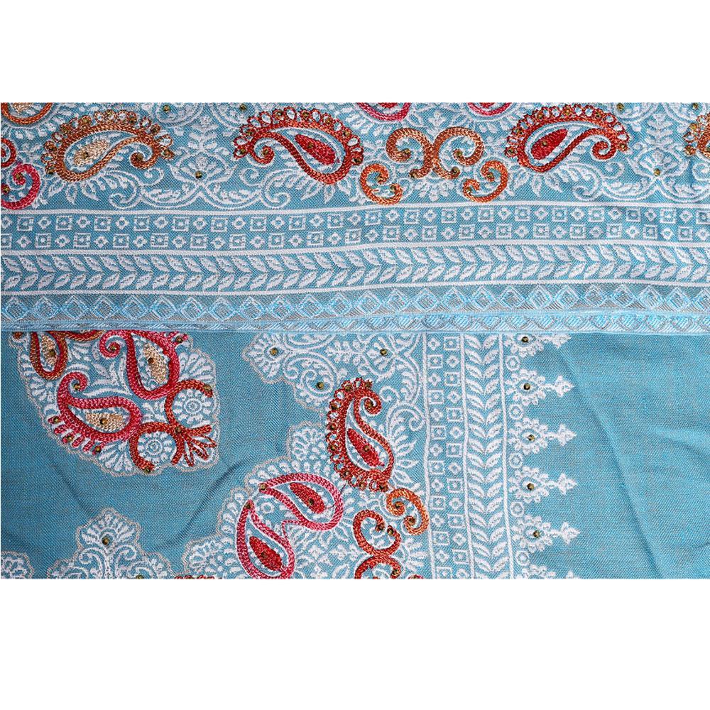 STOLR Girl's  Finewool Blue Stole/Wrap/Shawl for  Girls & Women Size W80*L28