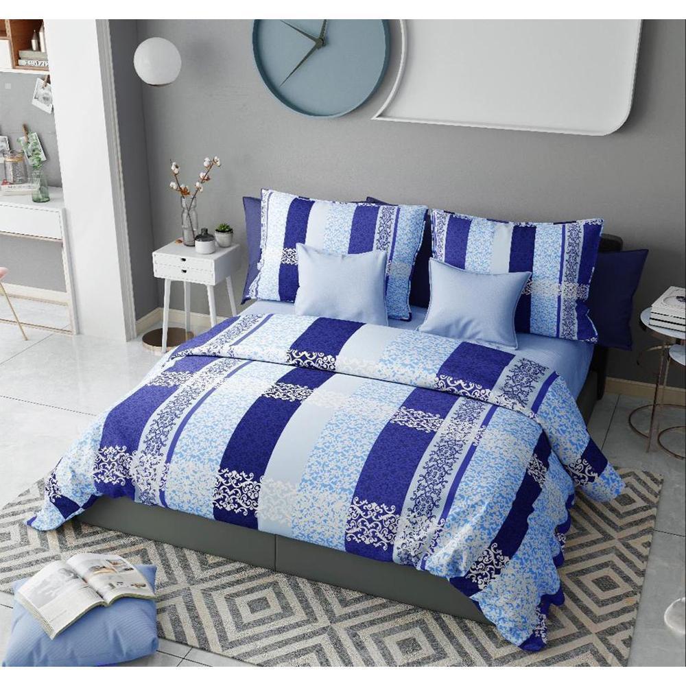 Set of 5 Home kraft Floral Printed Double bedsheet with 10 Pillow Covers Multicolor  