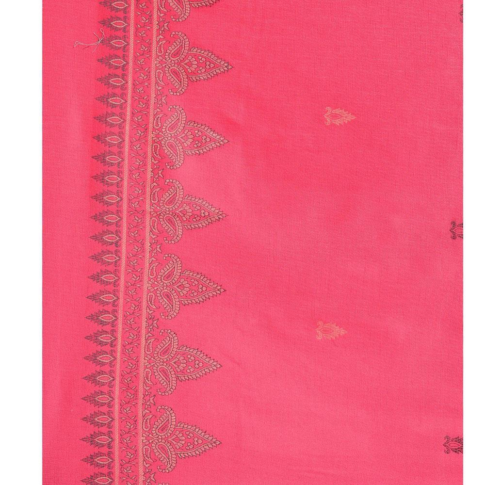 Hemkunt Fabrics Viscose Printed Unstitched Kurta & Palazzo Material (Pink)