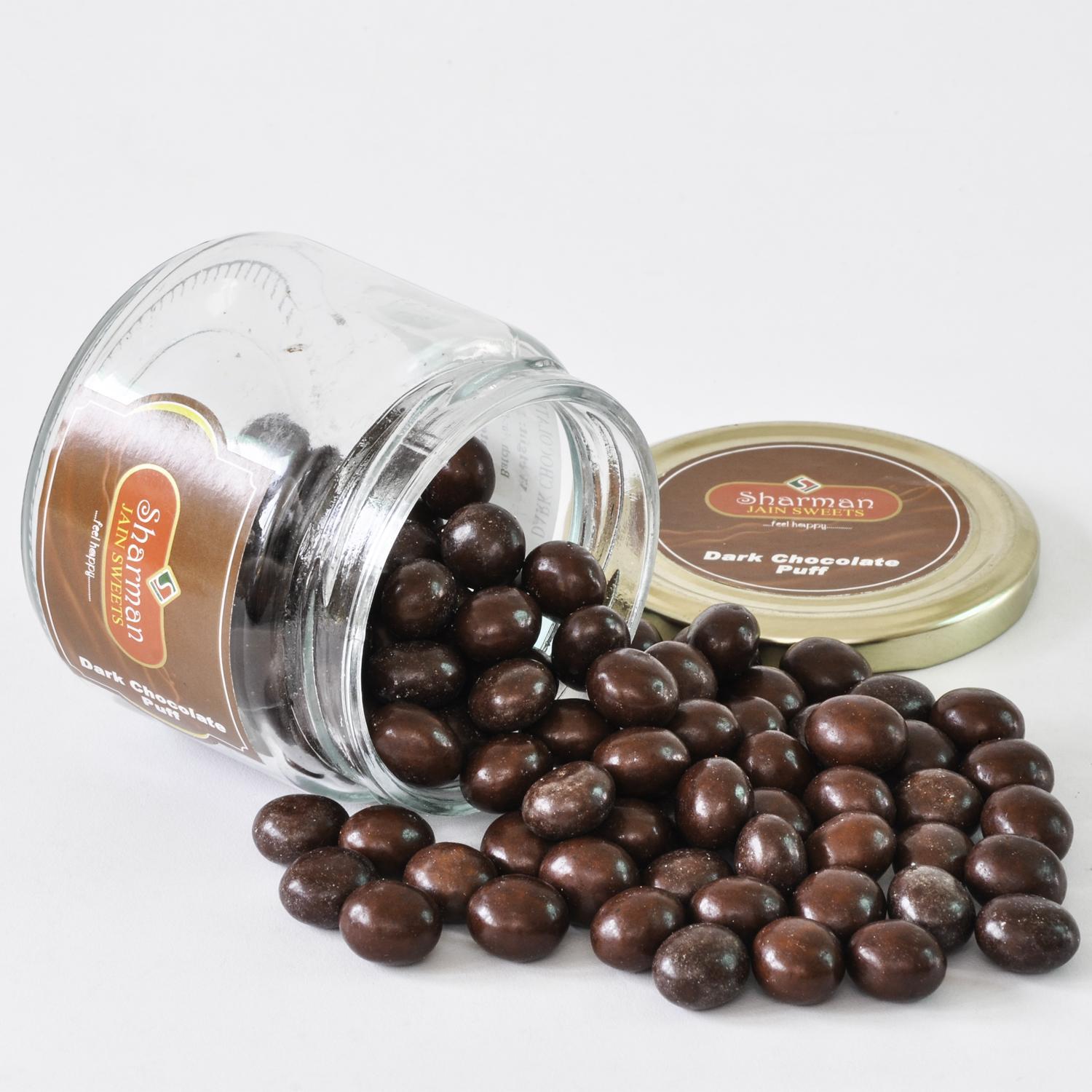 Sharman Jain Sweets Stone Candy & Dark Chocolate Puff - Combo Pack