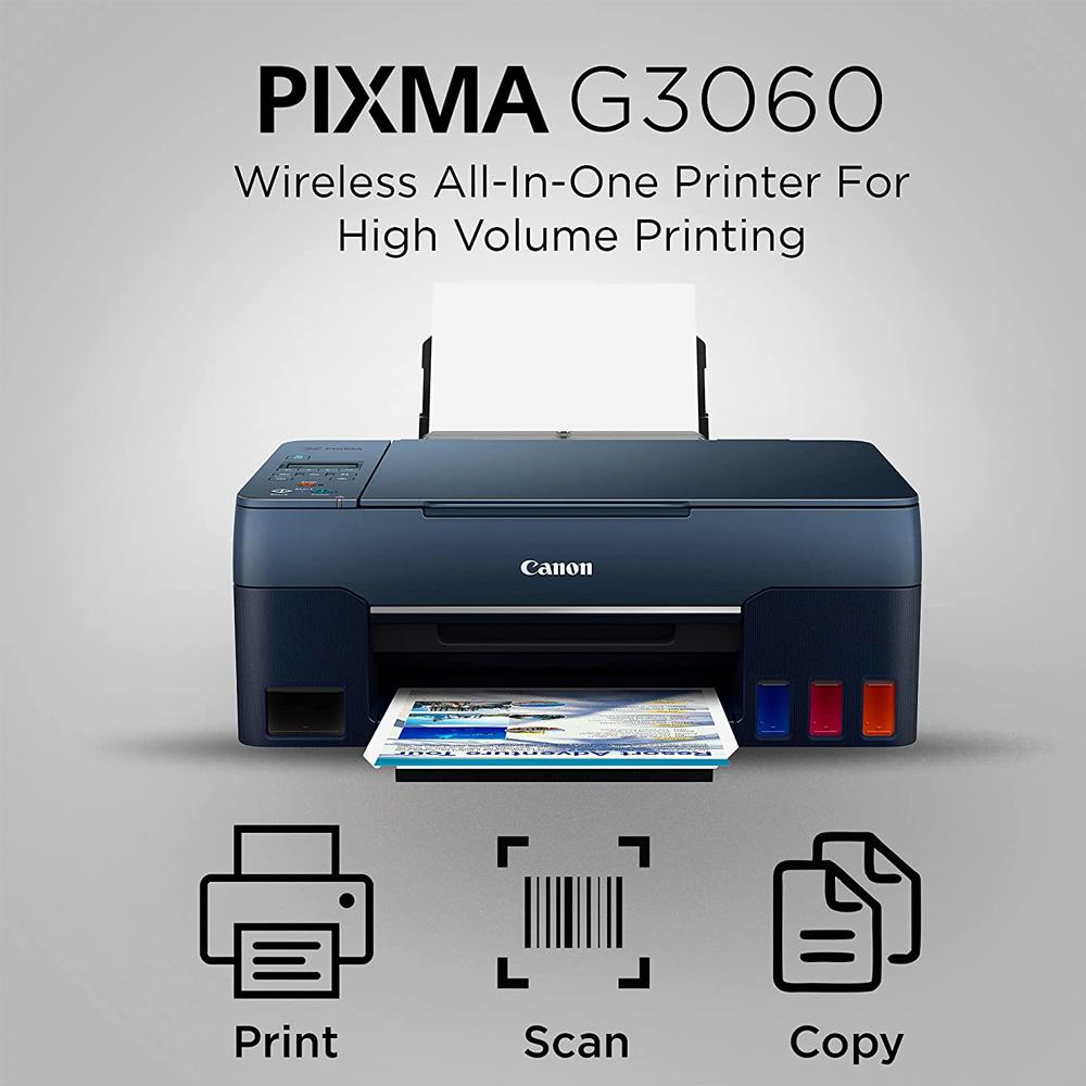 Canon PIXMA G3060 All-in-One High Speed Wi-Fi Ink Tank Colour Printer
