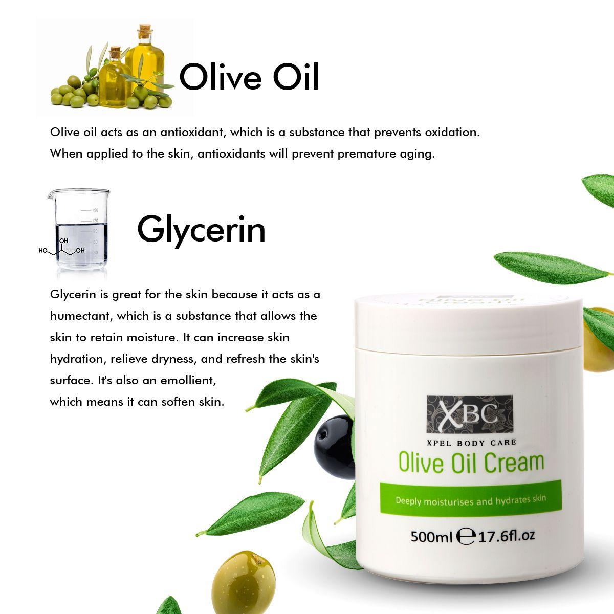 Xpel Marketing Olive Oil Cream Deeply Moisturises and Hydrates Skin for