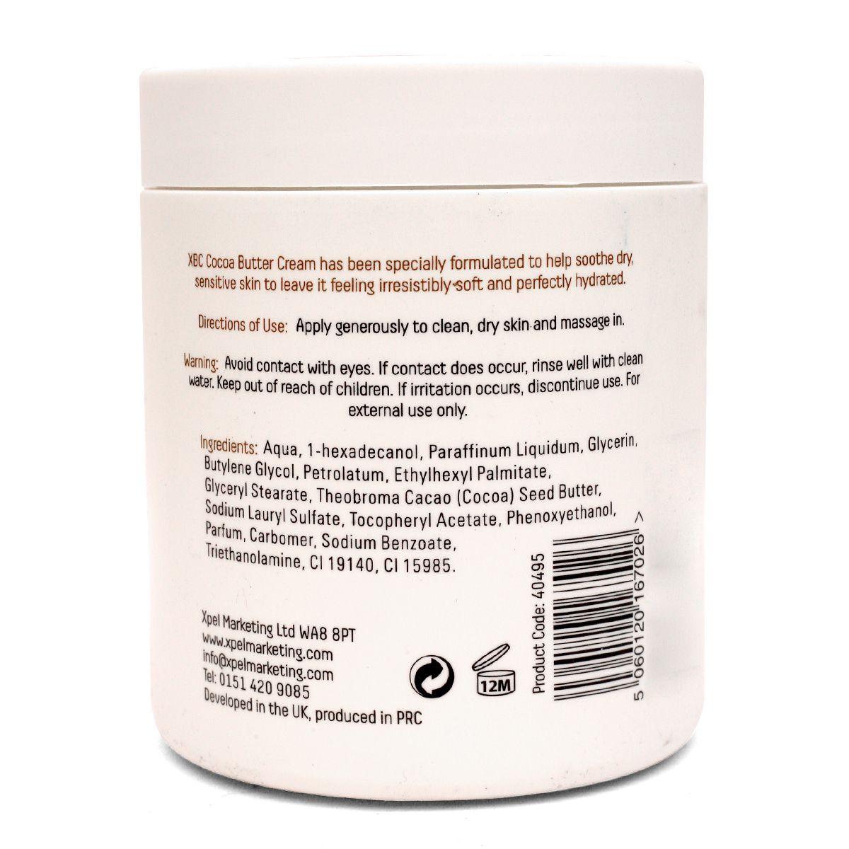 Xpel Marketing Cocoa Butter Cream Body Cream with Cocoa Seed Butter for Women & Men with Dry Skin for All Seasons, Nourishes & Softens Skin 500 ml