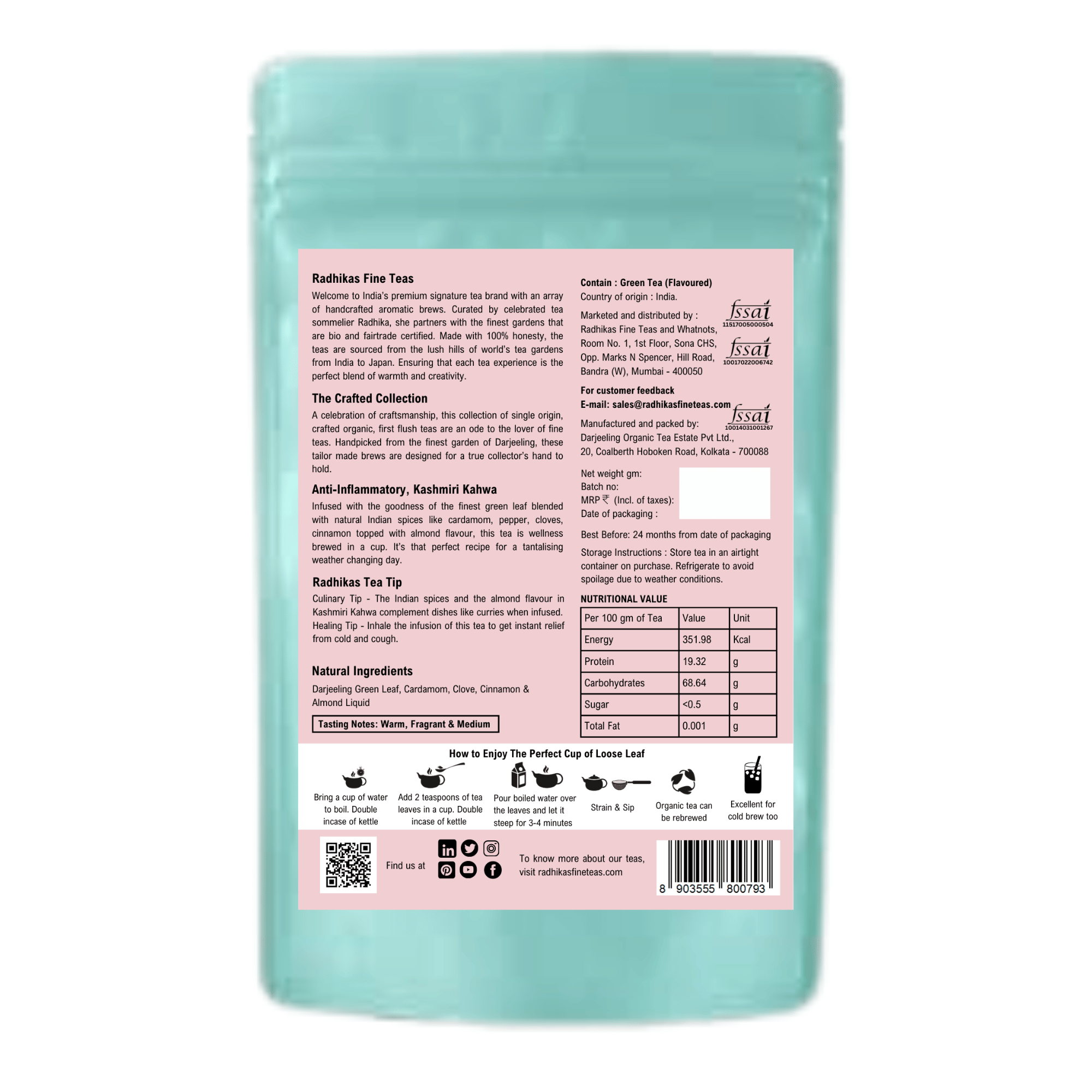 ANTI-INFLAMMATORY Almond Kashmiri Kahwa