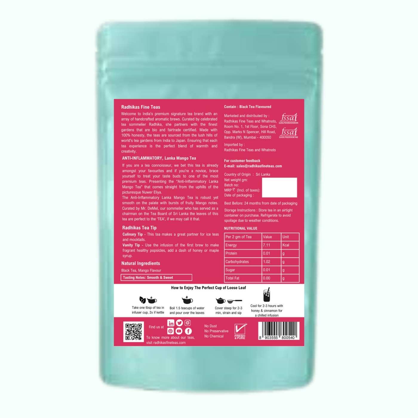 ANTI-INFLAMMATORY Lanka Mango Black Tea