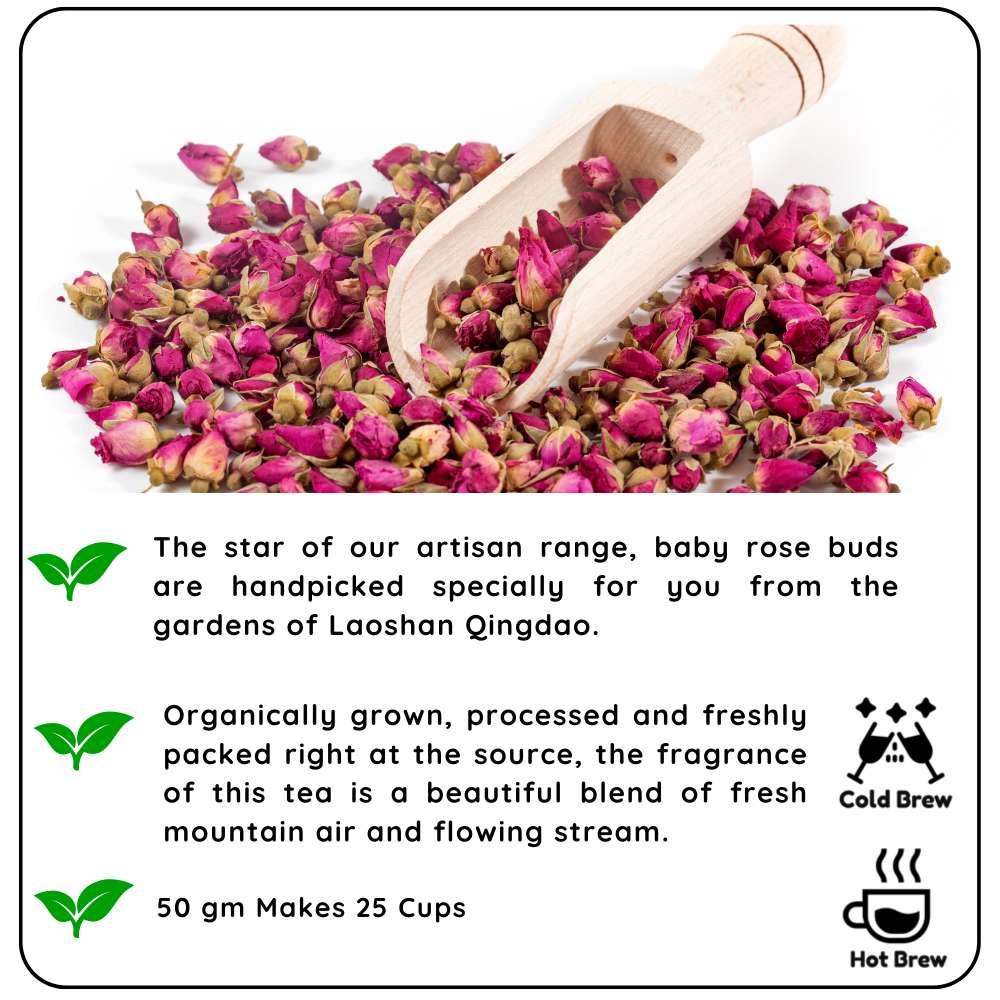 BEAUTEA China Baby Rose Buds Decaf Tisane 