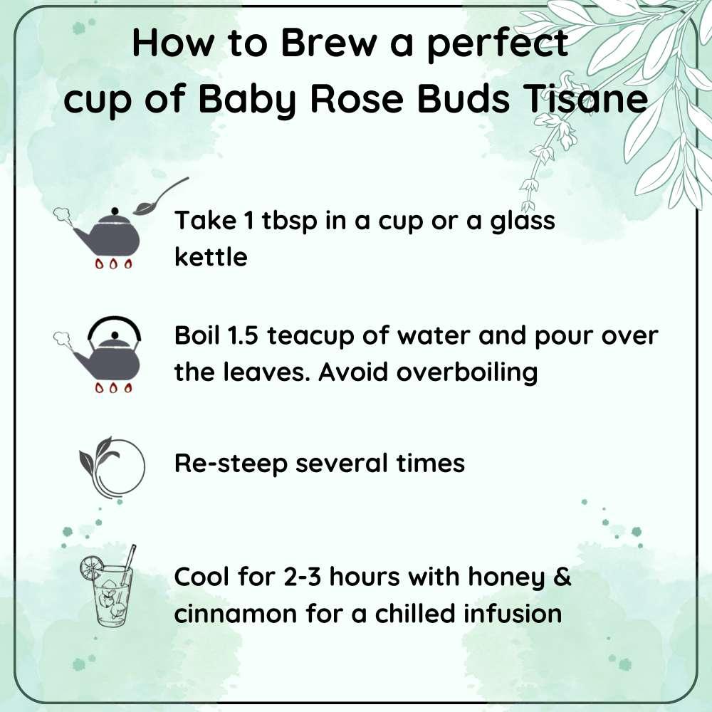 BEAUTEA China Baby Rose Buds Decaf Tisane 