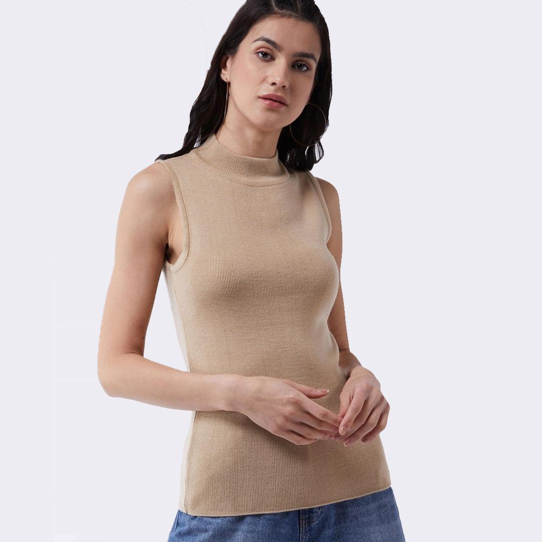 WOMEN SLEEVELESS SWEATER