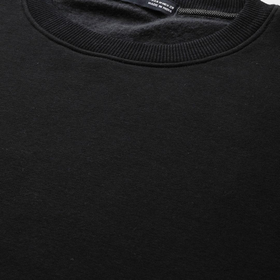Black Coloured Solid Sweatshirt